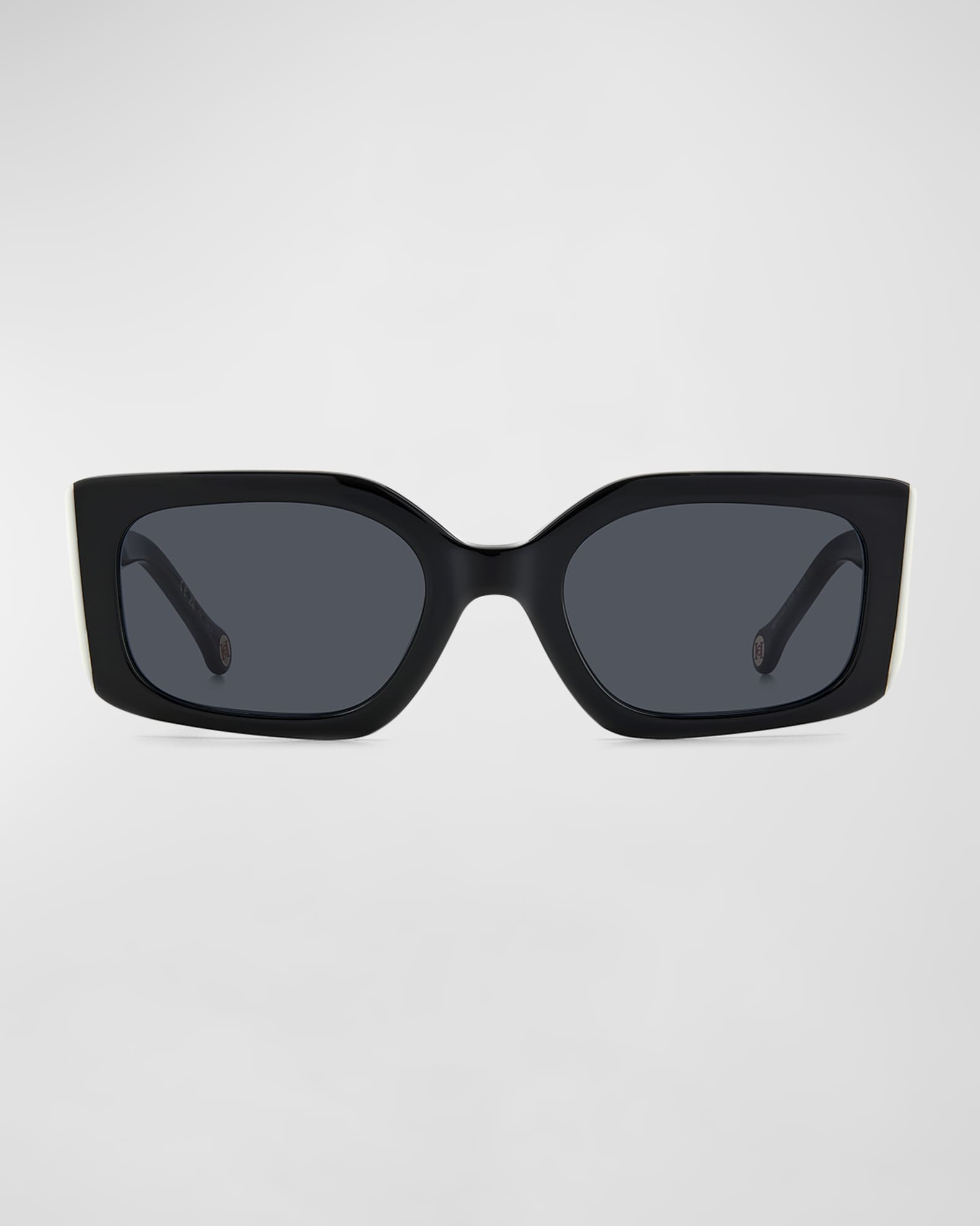 Contrasting Acetate Rectangle Sunglasses  0