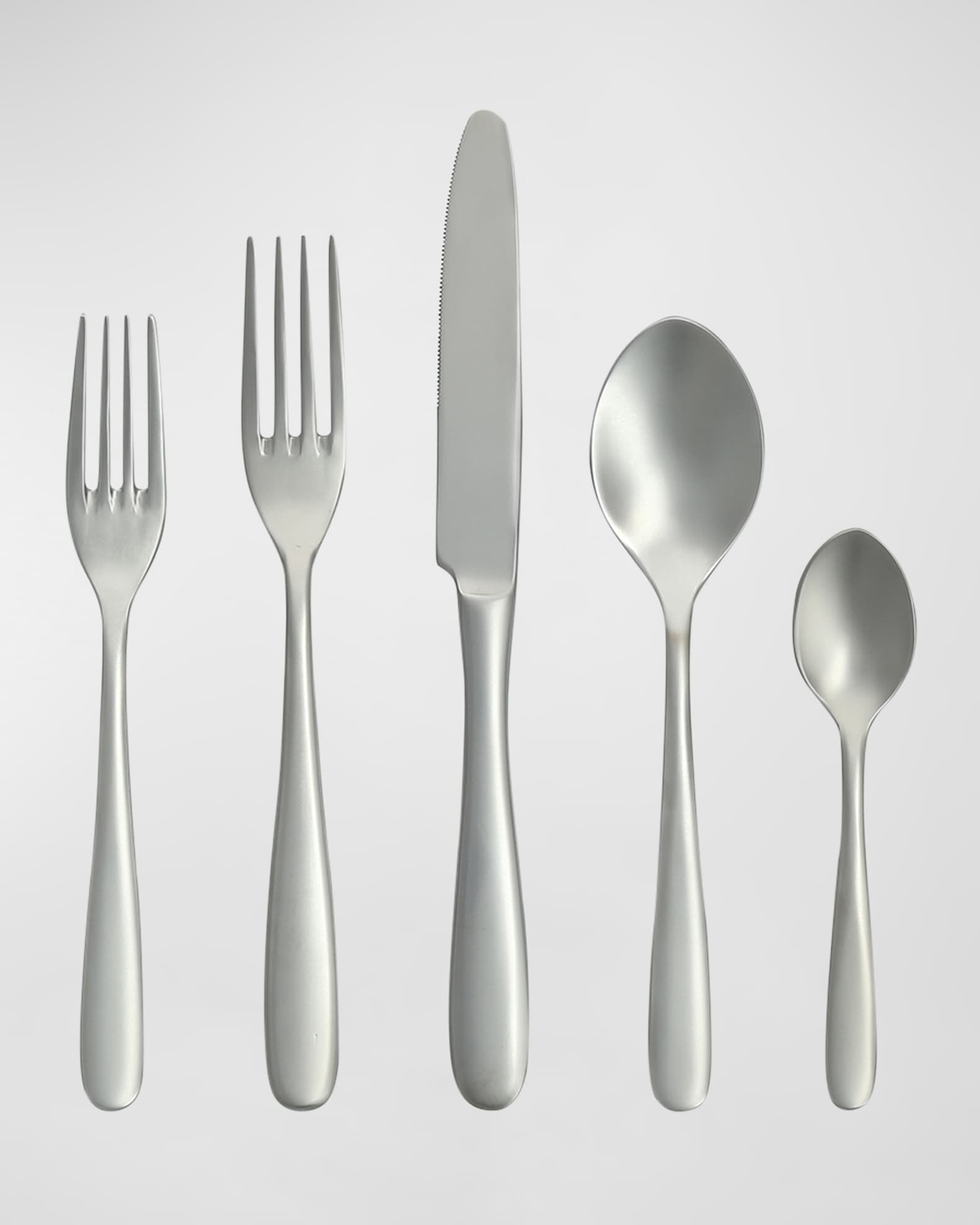 Fortessa Grand City Sandblasted 18/10 Stainless Steel 5Piece Flatware