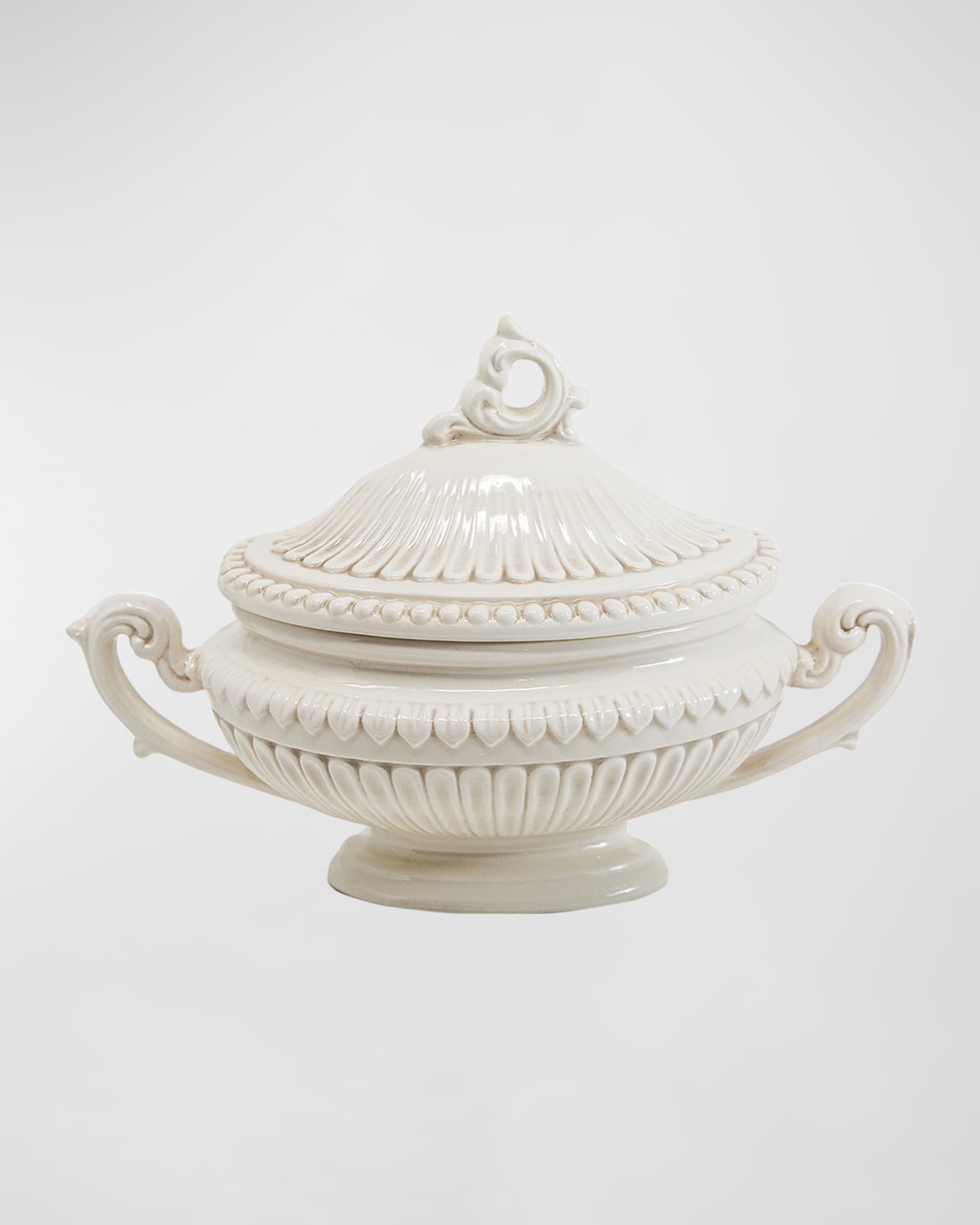 Finezza Cream Small Oval Soup Tureen 0