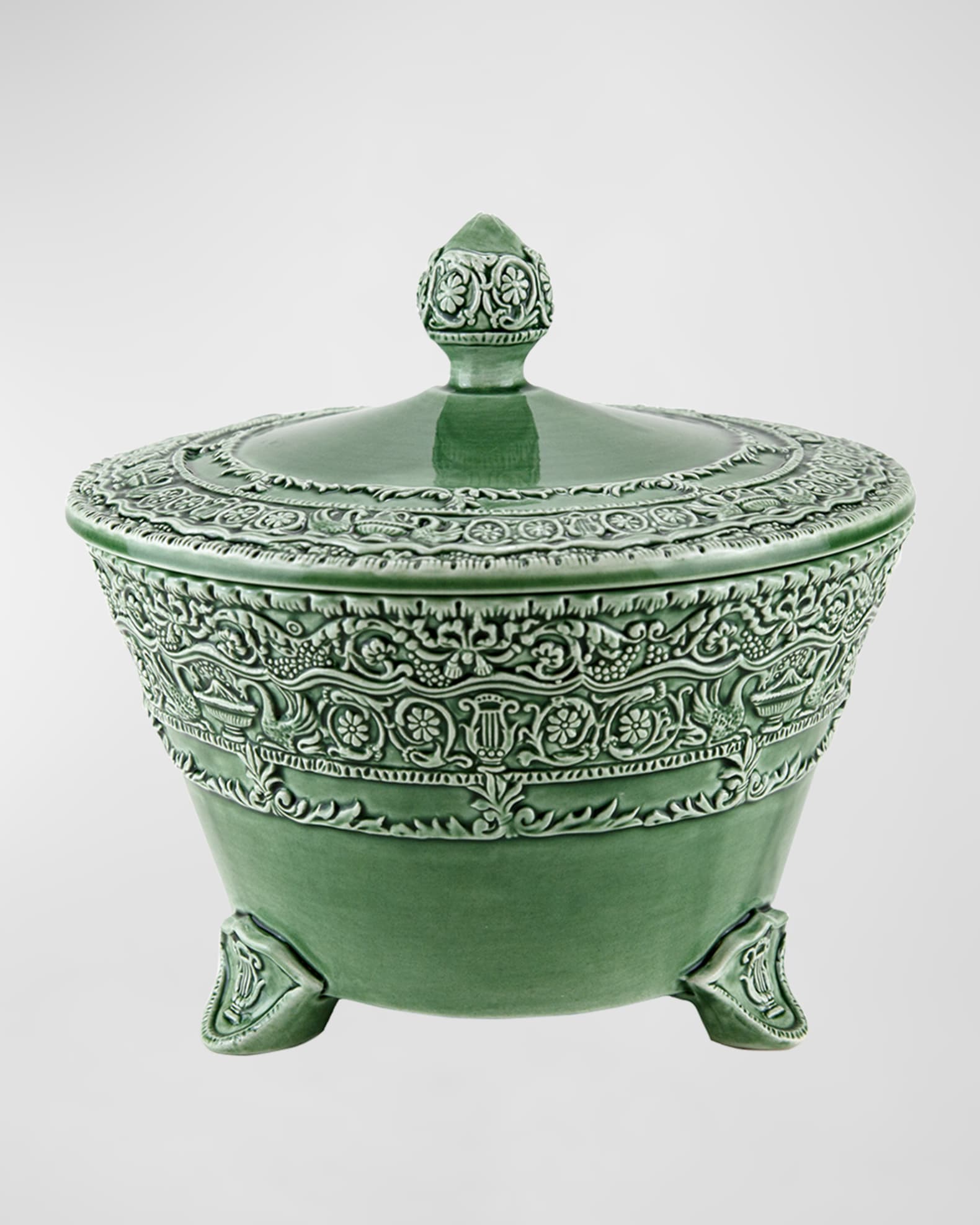 Renaissance Footed Bowl with Lid 0