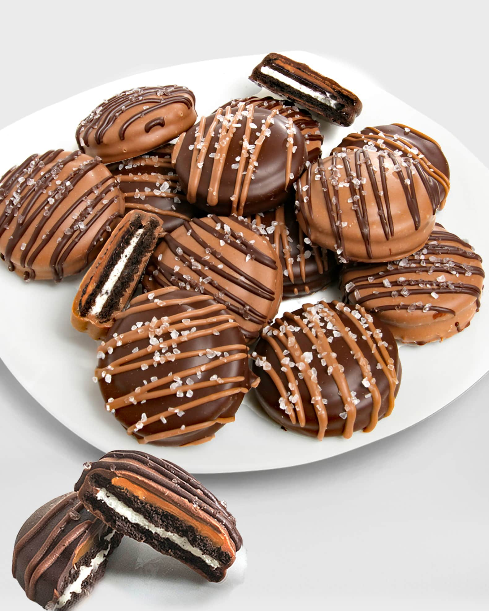 Sea Salt Caramel Belgian Chocolate Covered Cookies