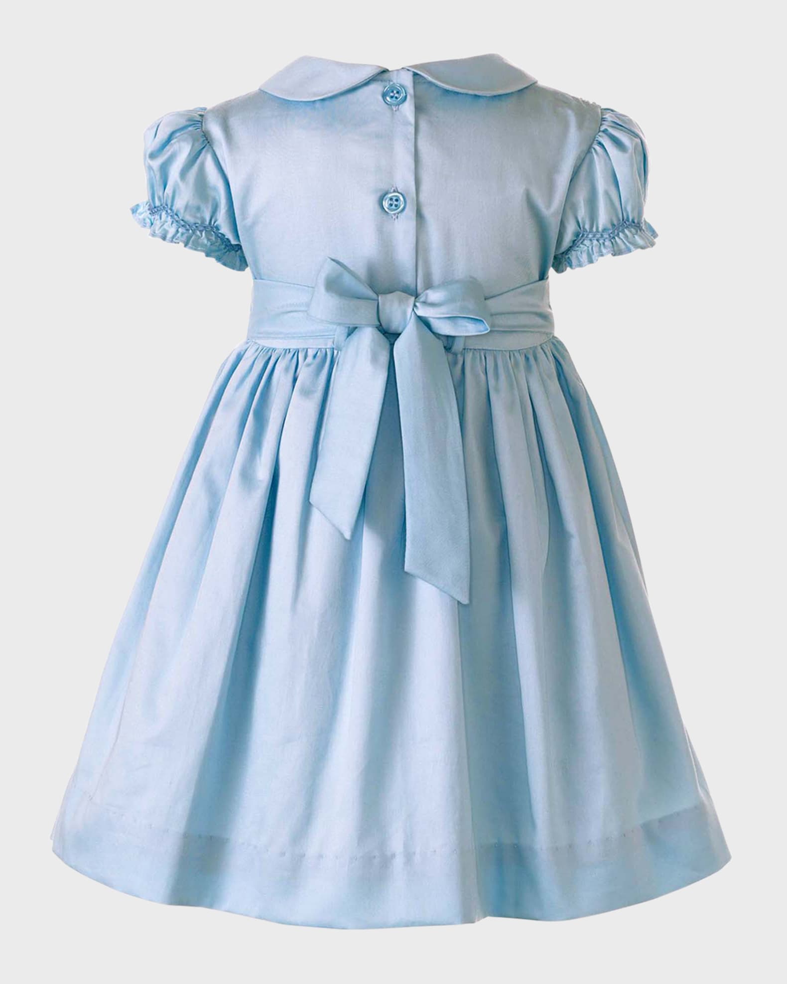  Girl's Rose Smocked Dress, Size 6M-24M 1