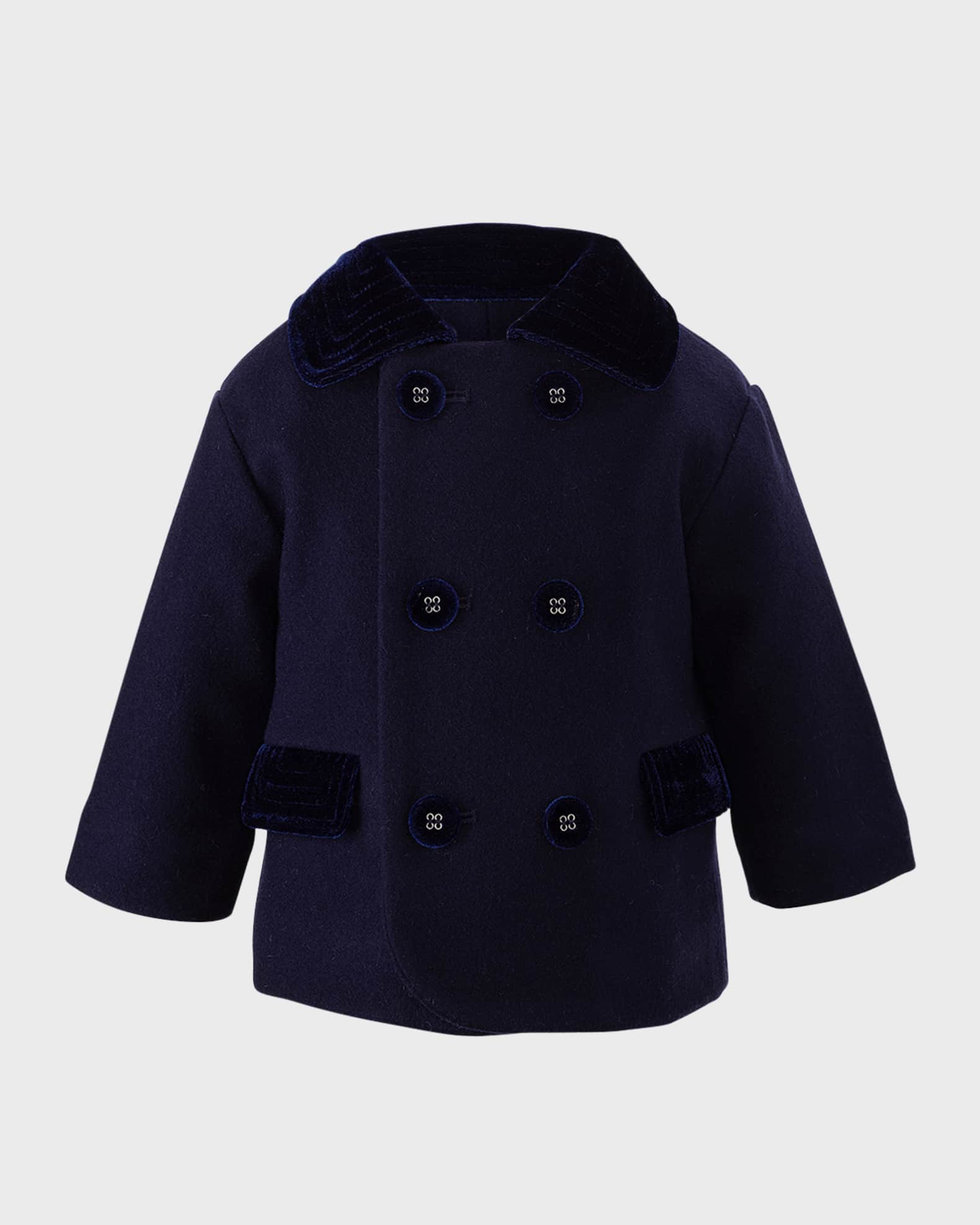 Rachel Riley Boy's Double Breasted Coat, Size 6M-24M | Neiman Marcus