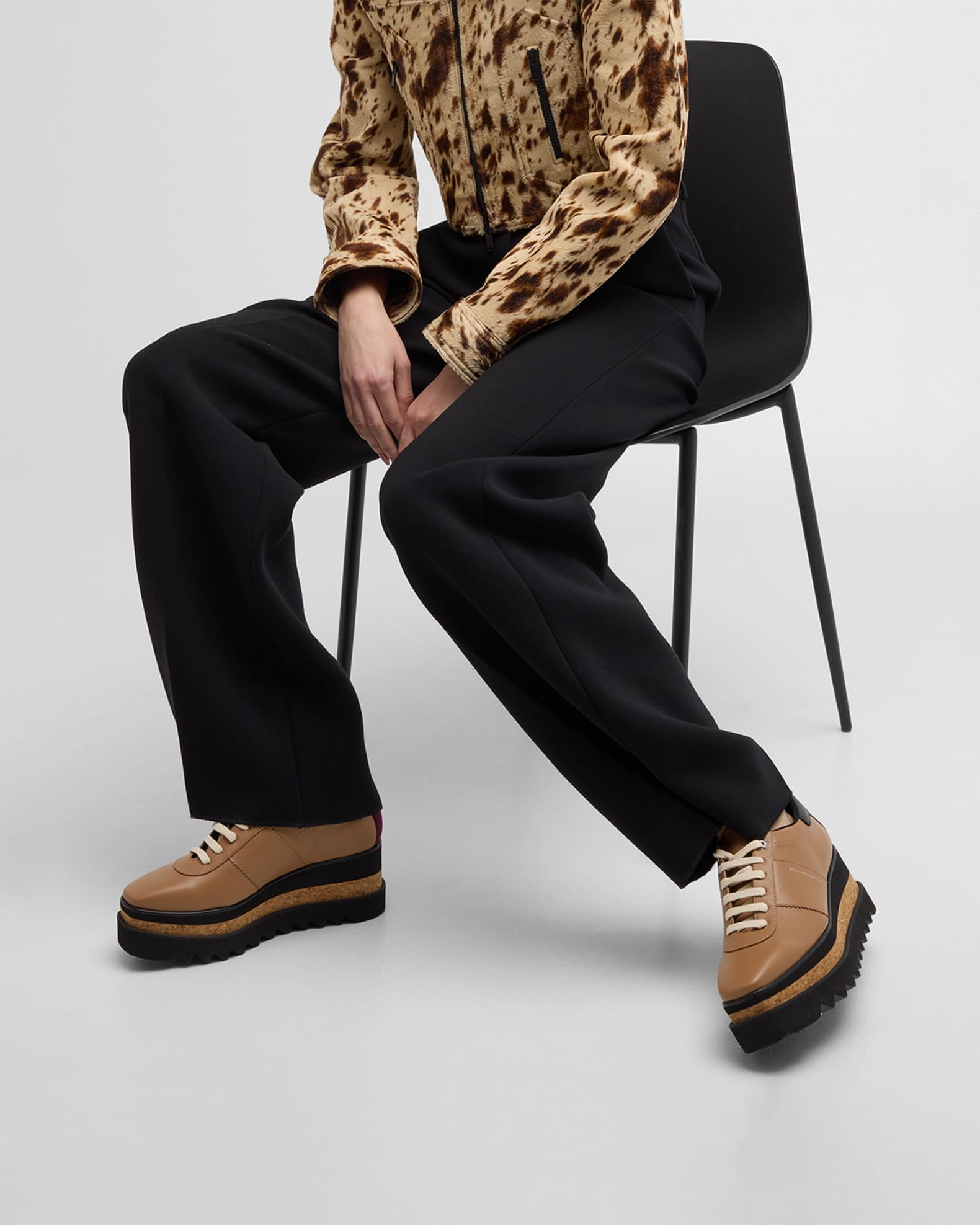 Sneakelyse Vegan Logo Platform Loafers 1