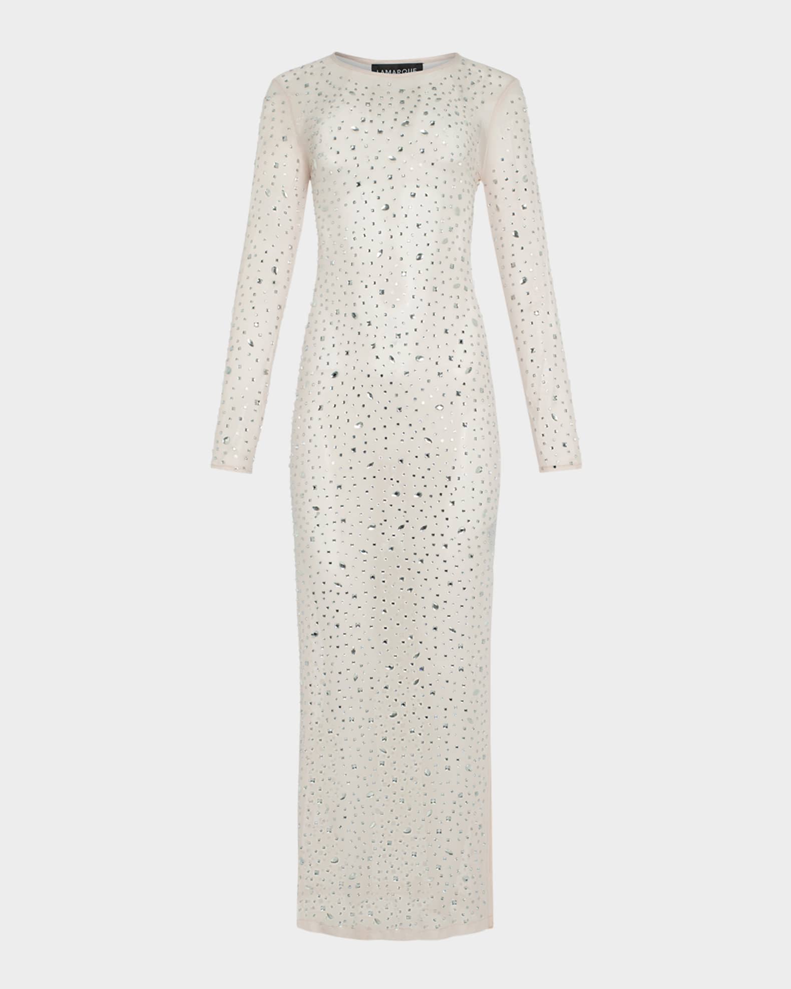 Mesh slit dress shop