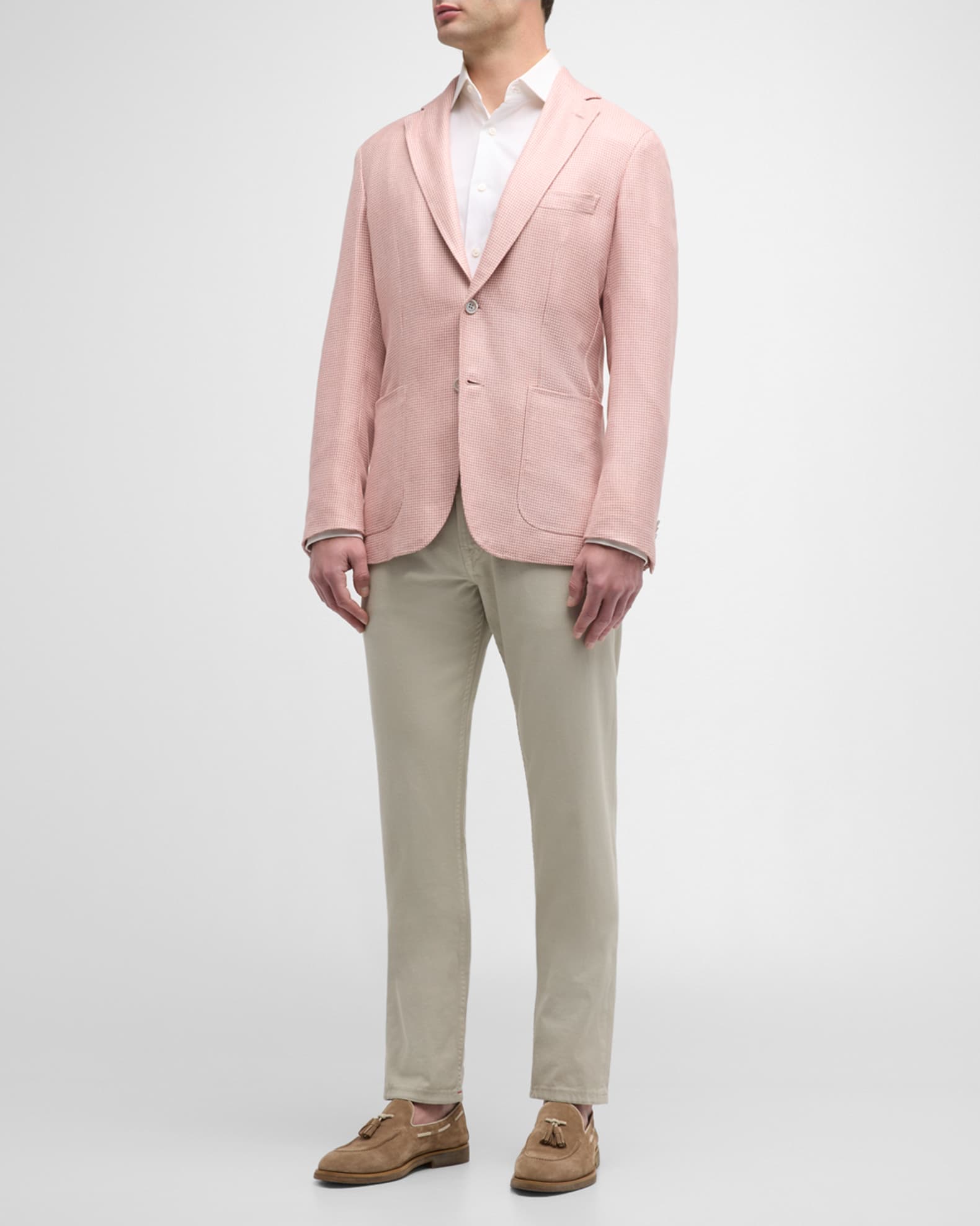 Men's Silk-Wool Houndstooth Sport Coat - Thumbnail 2