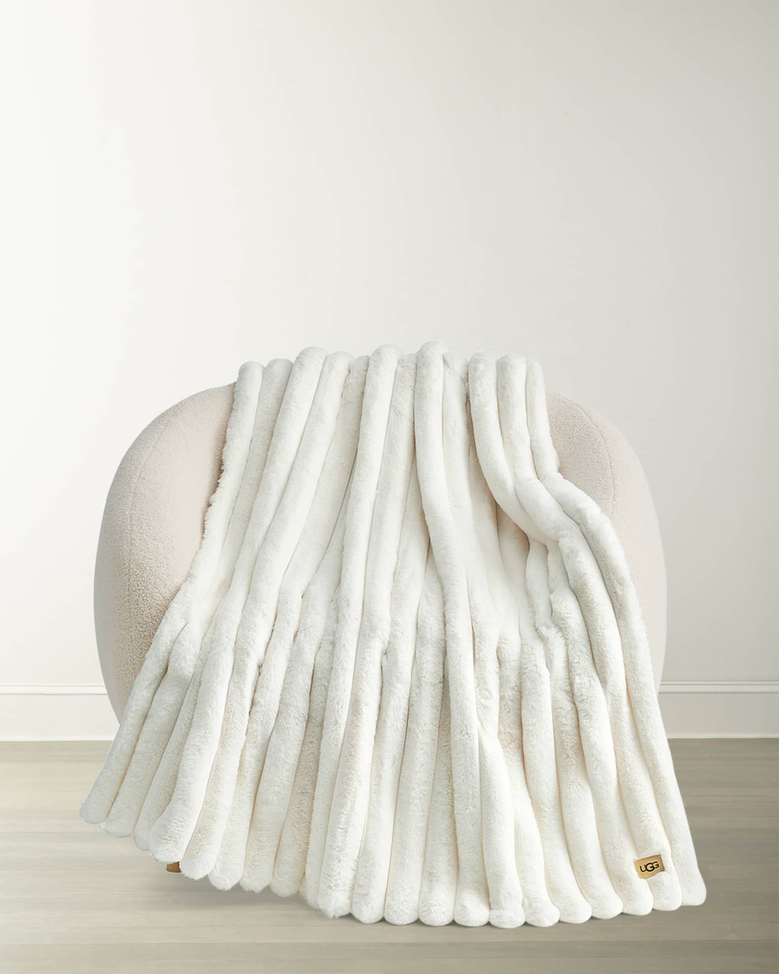 Channel Quilt Faux Fur Throw Blanket 1