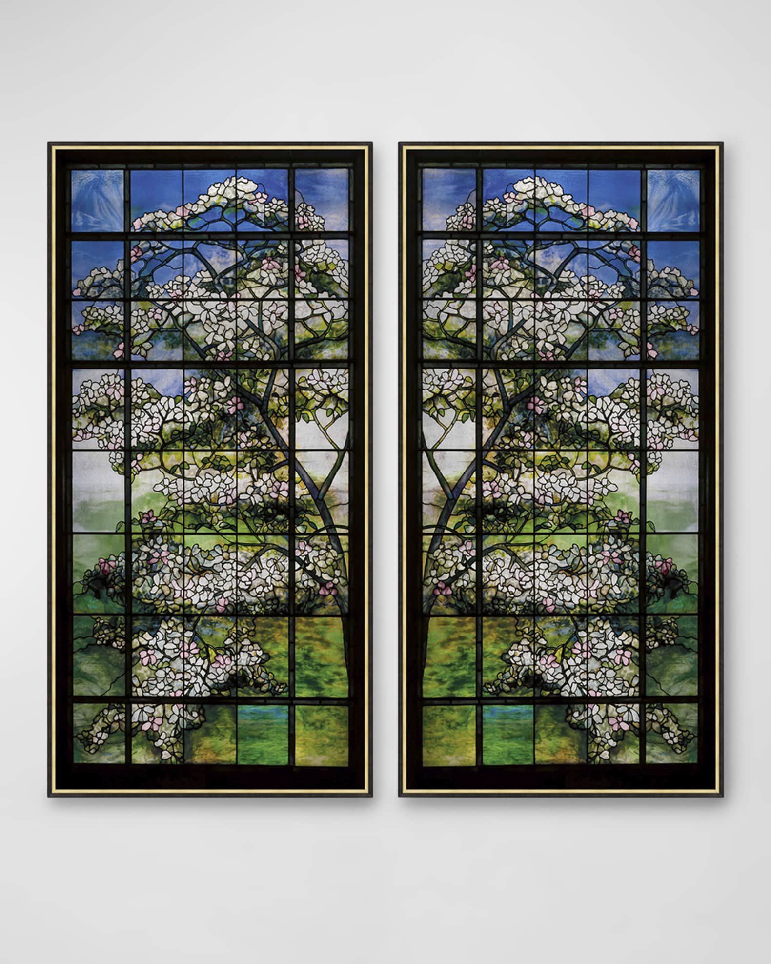 "Window to Cherry Blossoms" Diptych Giclee 0