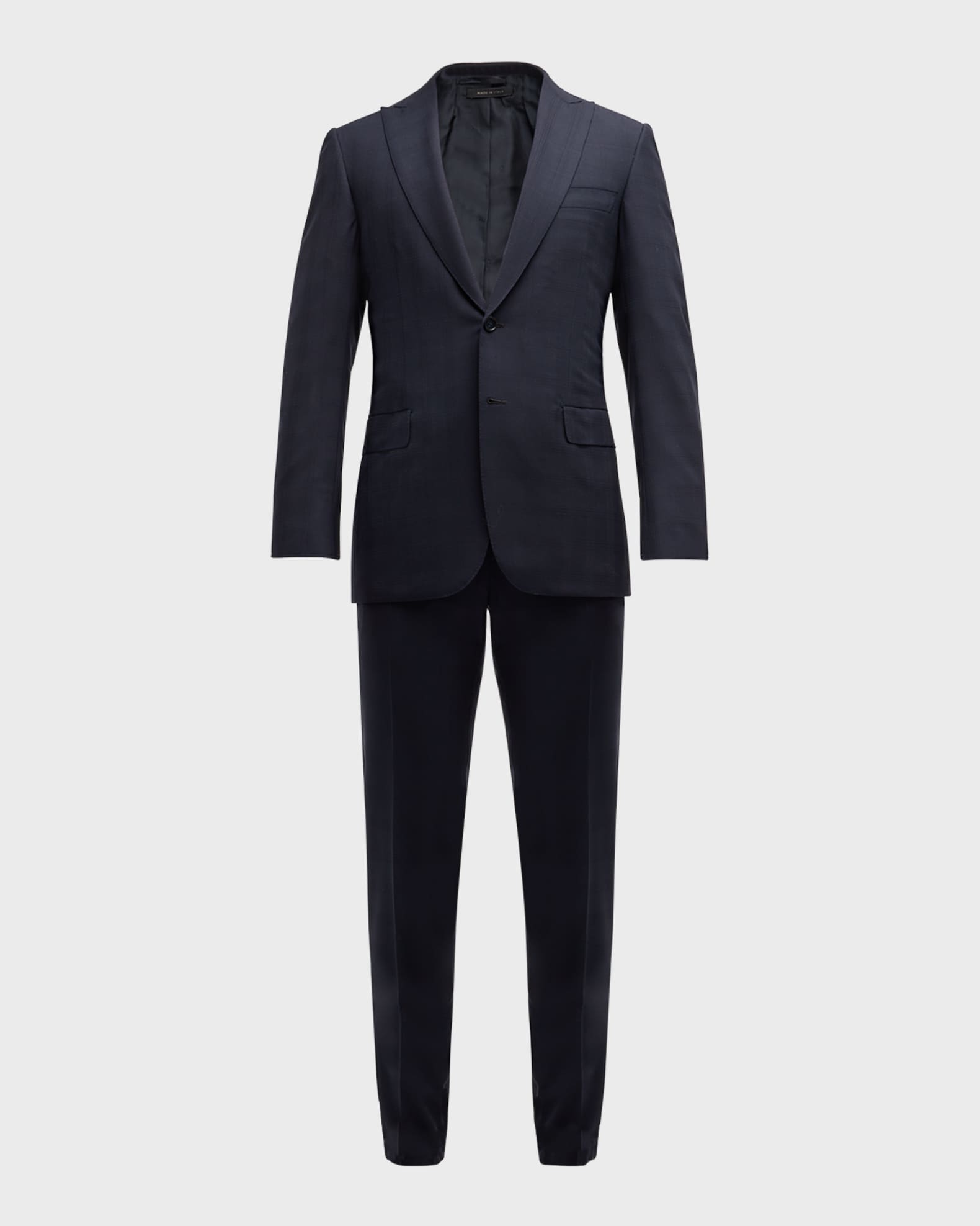 Men's Tonal Plaid Suit 0