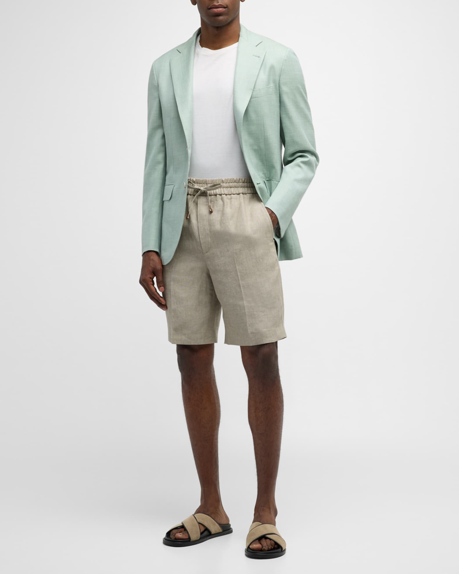 Men's Herringbone Two-Button Sport Coat 1