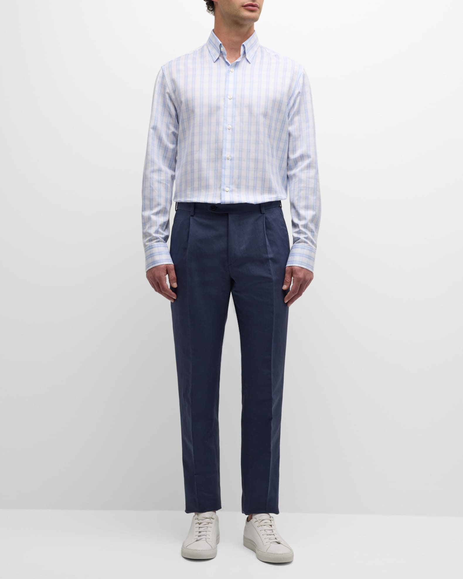 Men's Journey Slim Linen Trousers 1