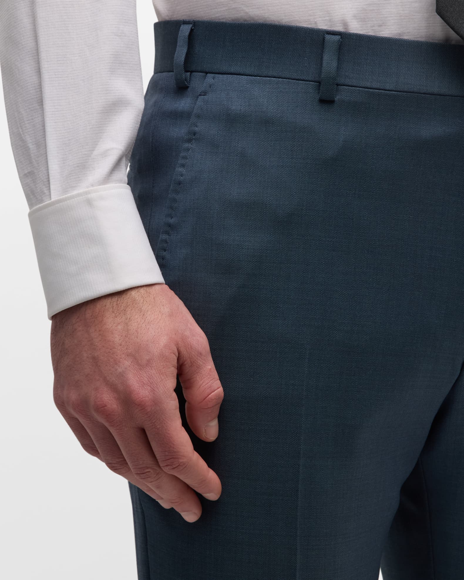 Men's Solid Wool Suit 1