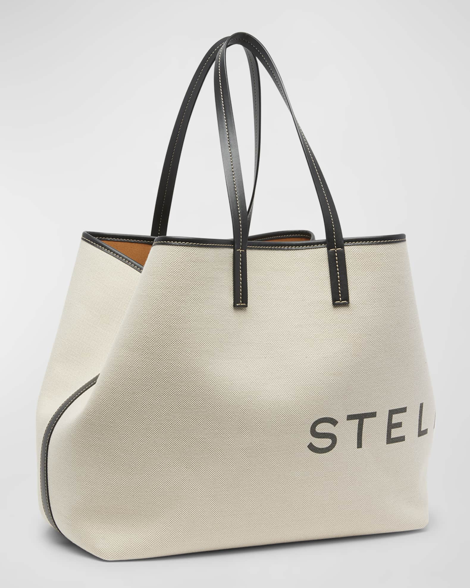 Stella McCartney XL Logo Canvas Tote Bag Neiman Marcus
