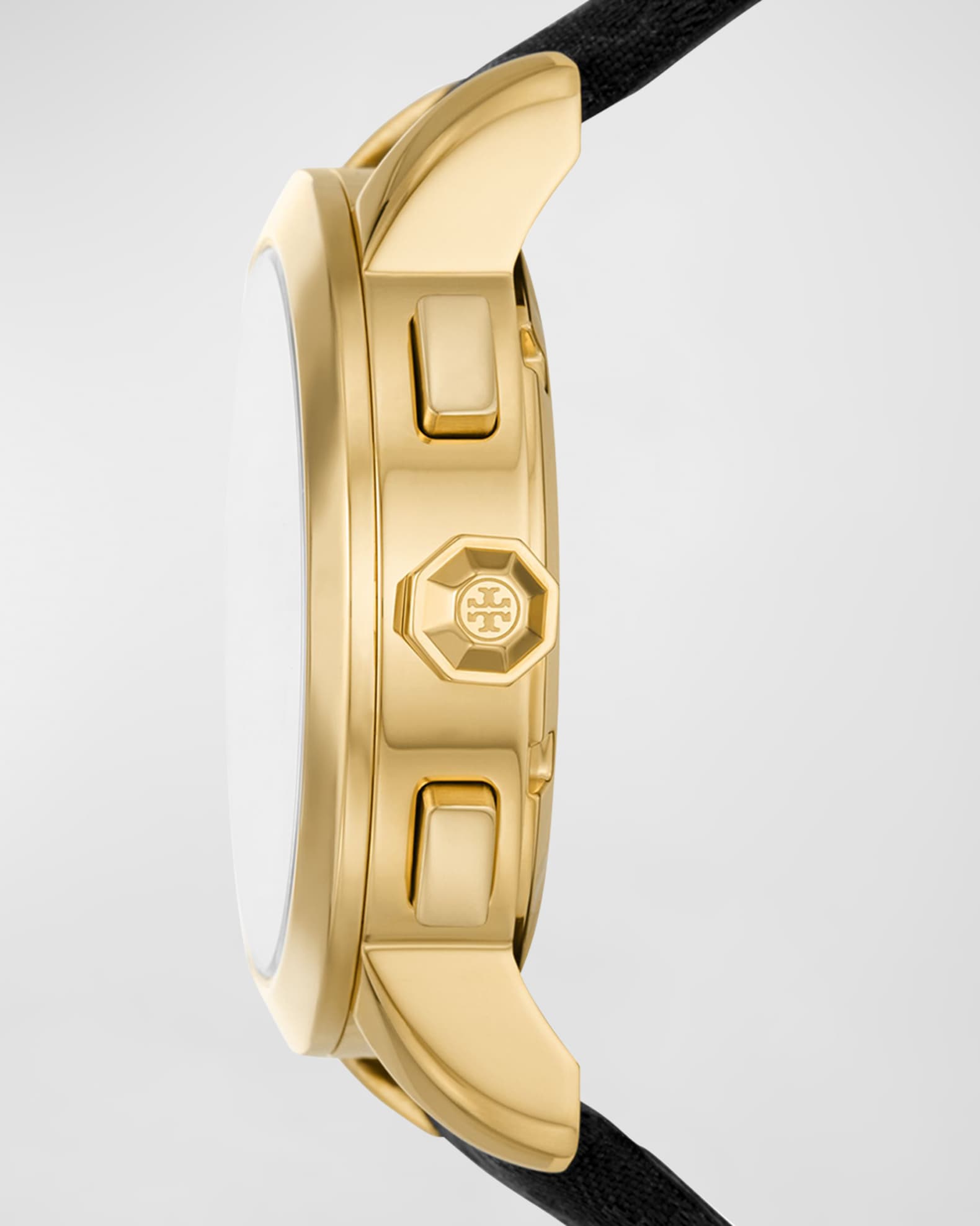 The Tory Chronograph Gold Tone Stainless Steel Watch, Black