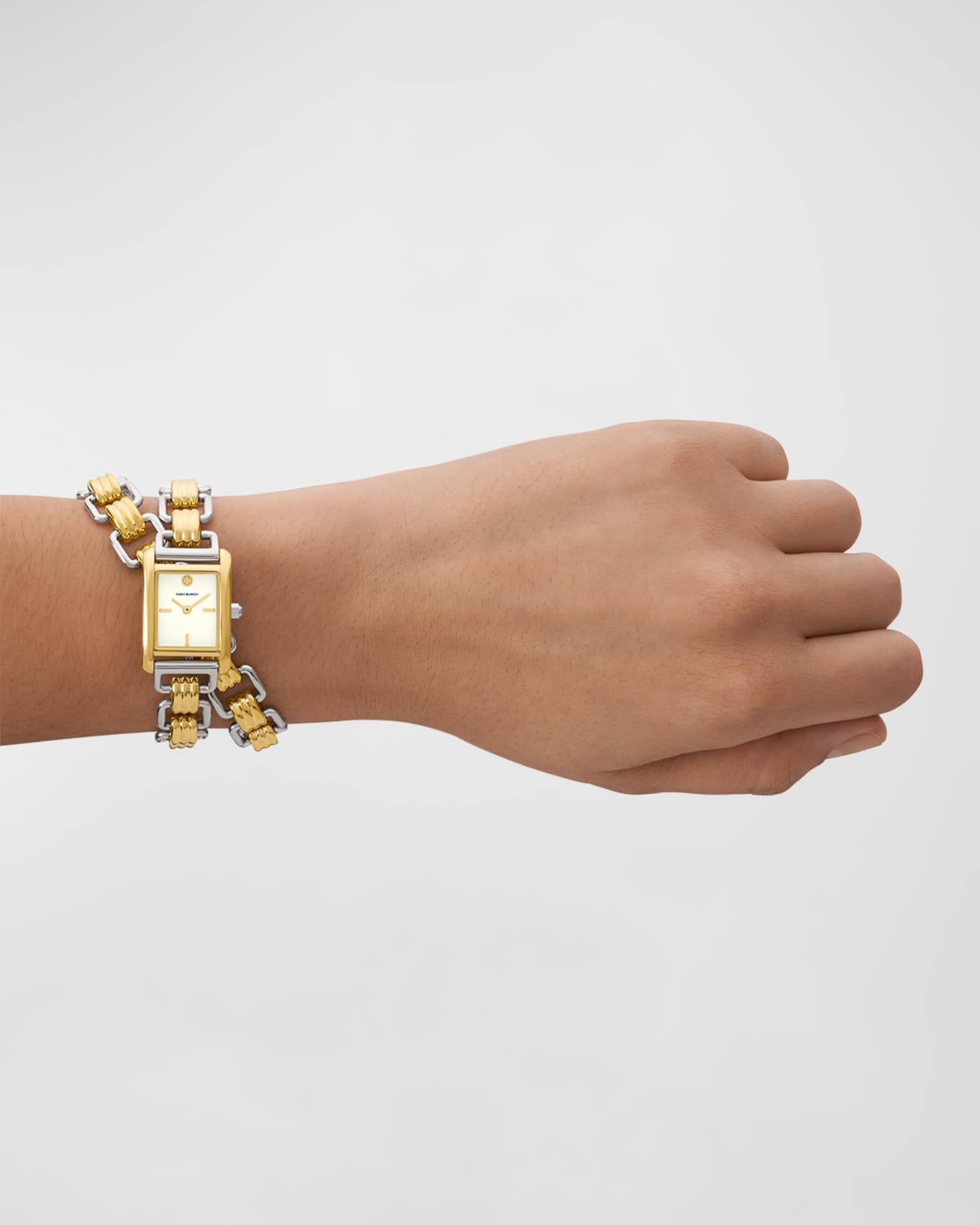 Tory Burch The Mini Eleanor Two Hand Two Tone Stainless Steel Watch Neiman Marcus