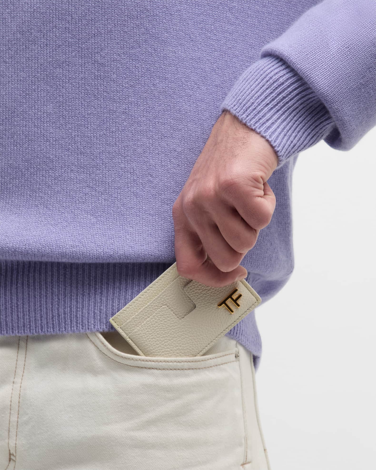 TF Card Holder in Grained Leather 1