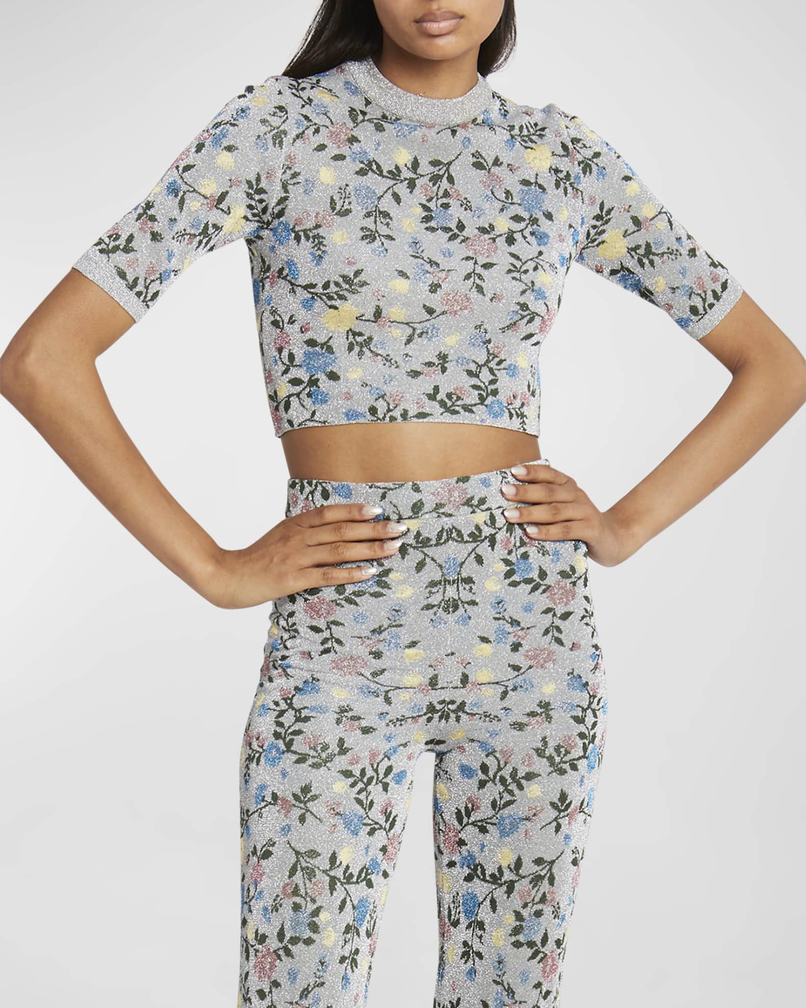 FLORAL JACQUARD SLVLESS TOP