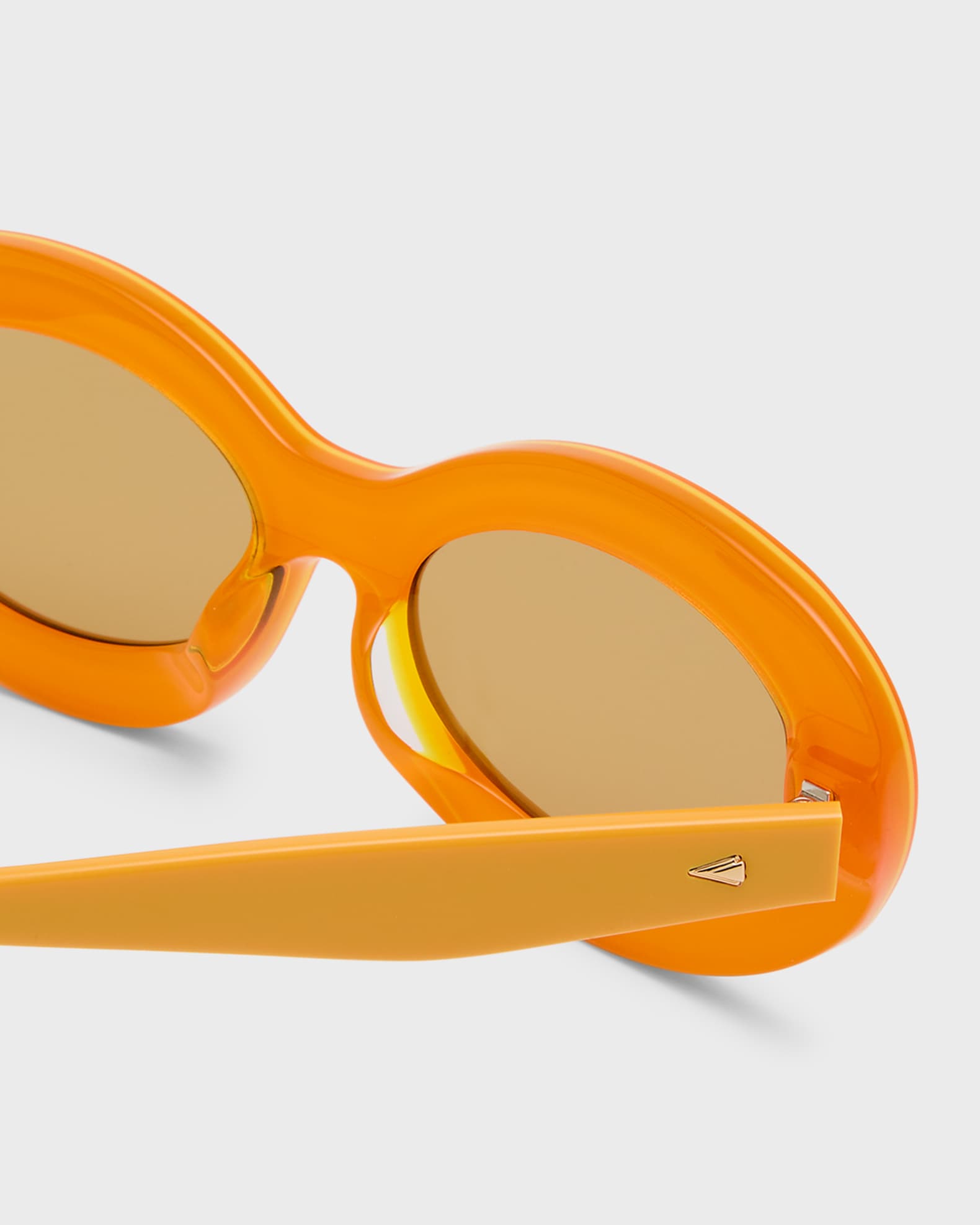 Karen Walker Monochrome Acetate Oval Sunglasses | Neiman Marcus