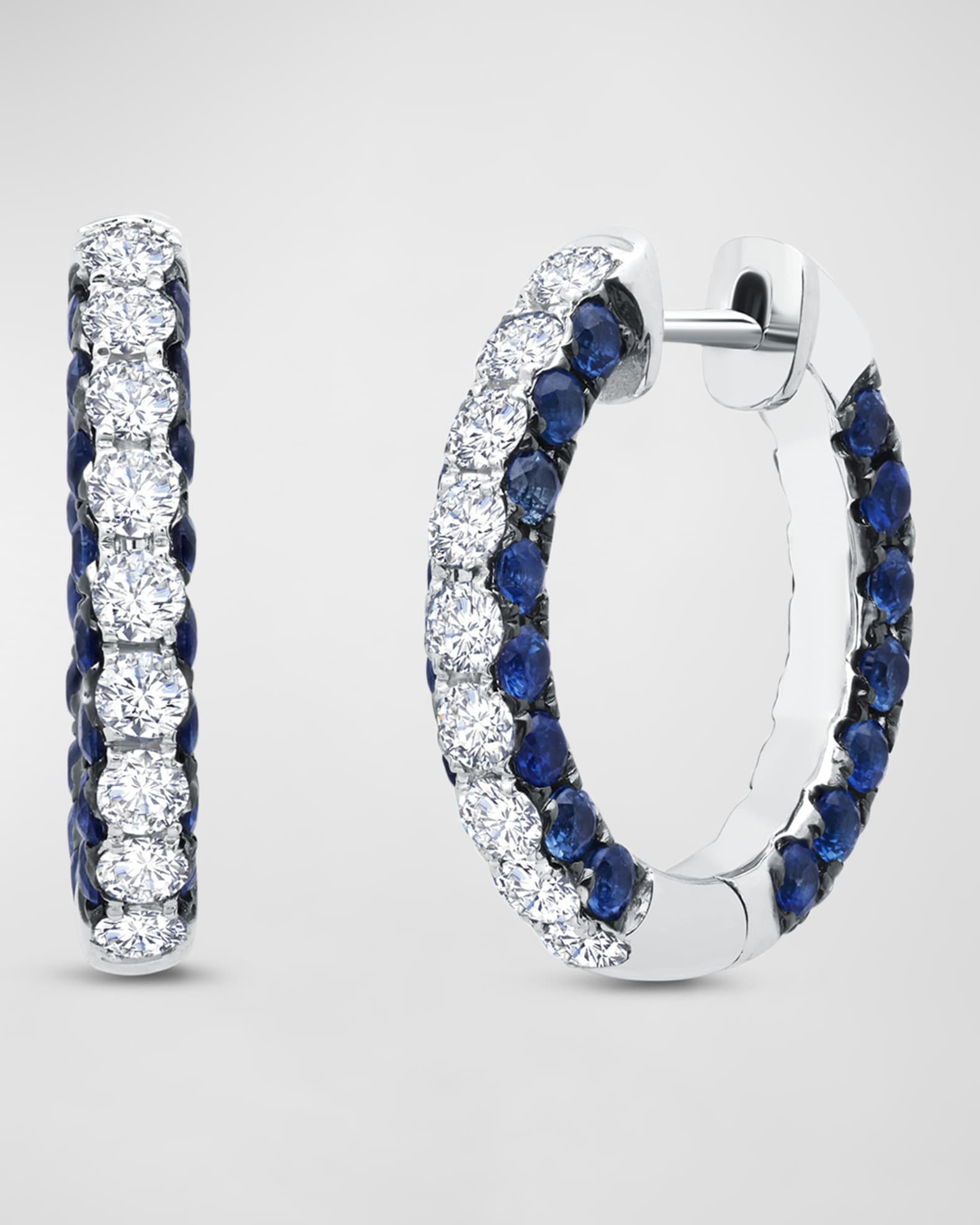Men's thick hoop earrings diamond hoop earrings