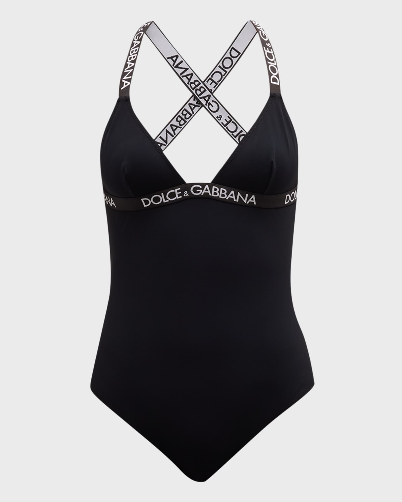 Dolce&Gabbana Branded Elastic One-Piece Swimsuit