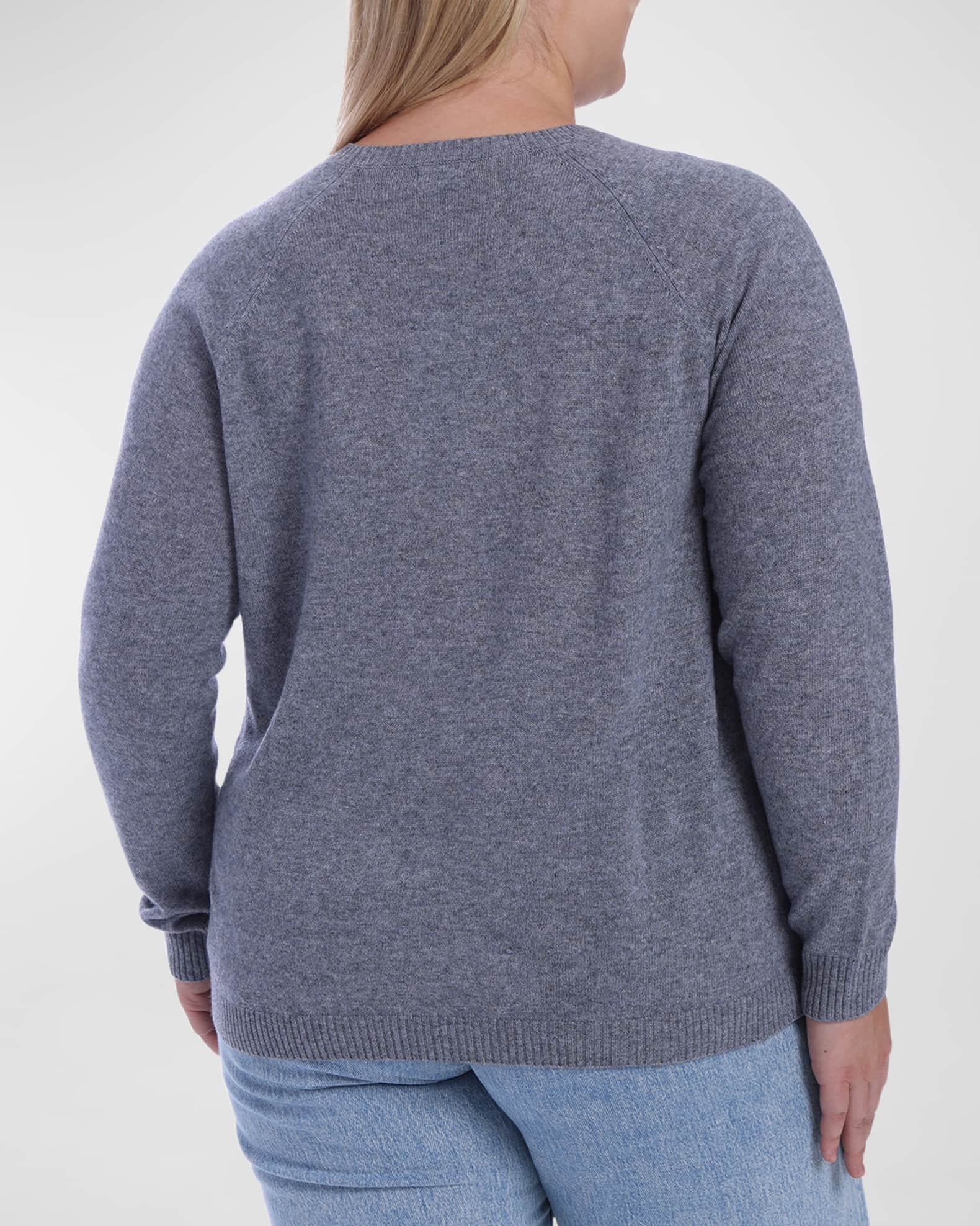 Minnie Rose Plus Size Cashmere Crewneck Sweater | Neiman Marcus
