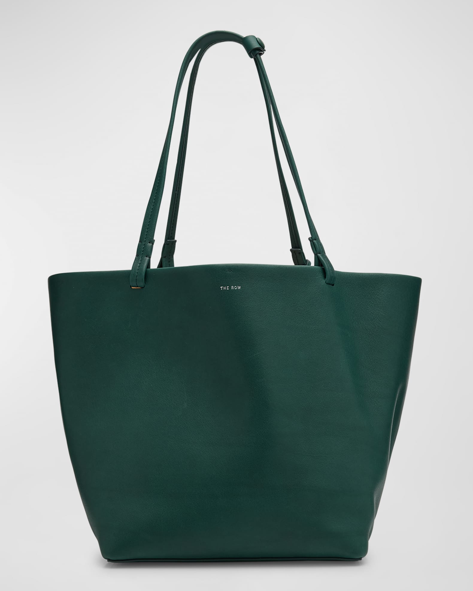 THE ROW park tote three leather With porch Tote Bag black