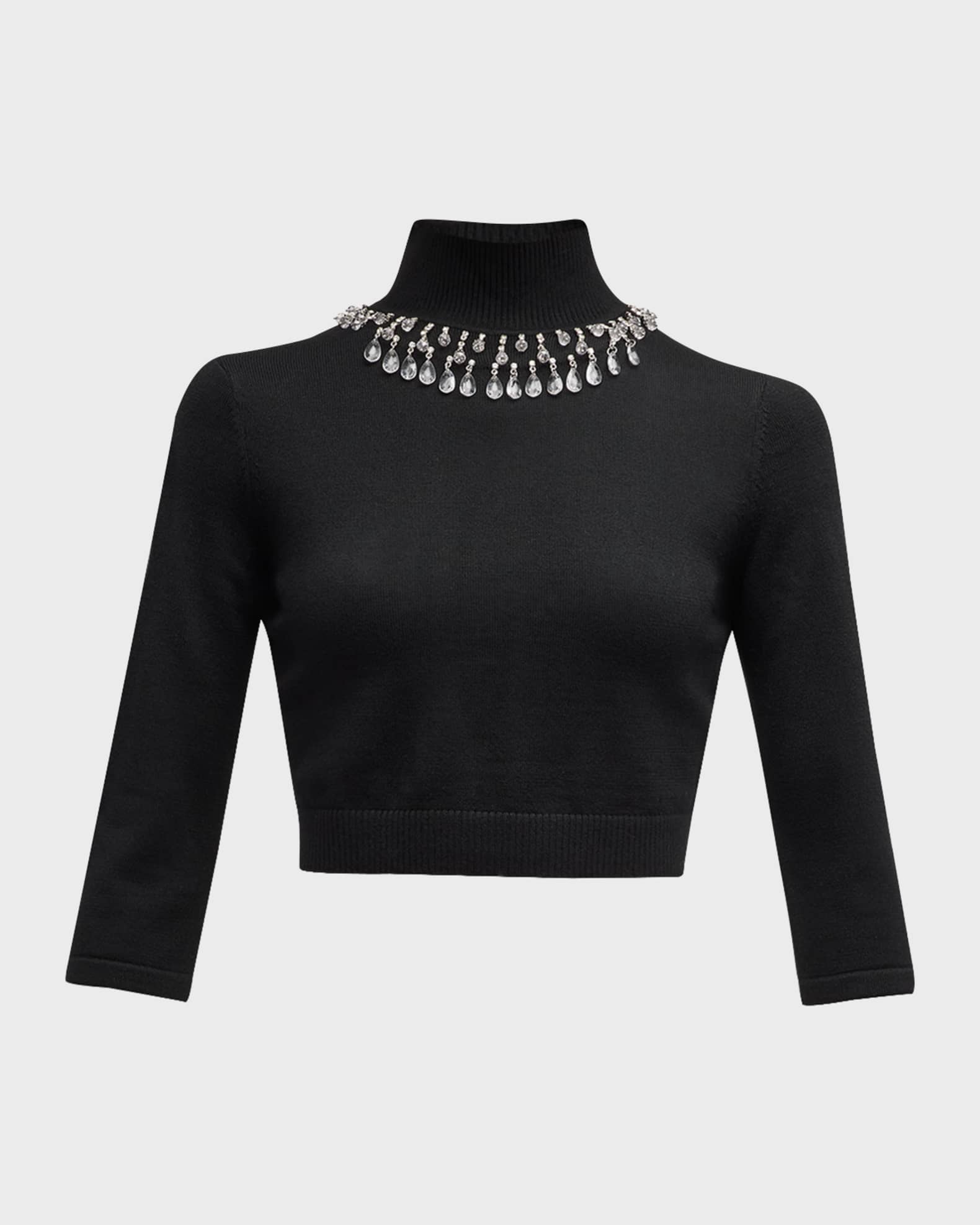 Zimmermann Matchmaker High-Neck Crystal Crop Top