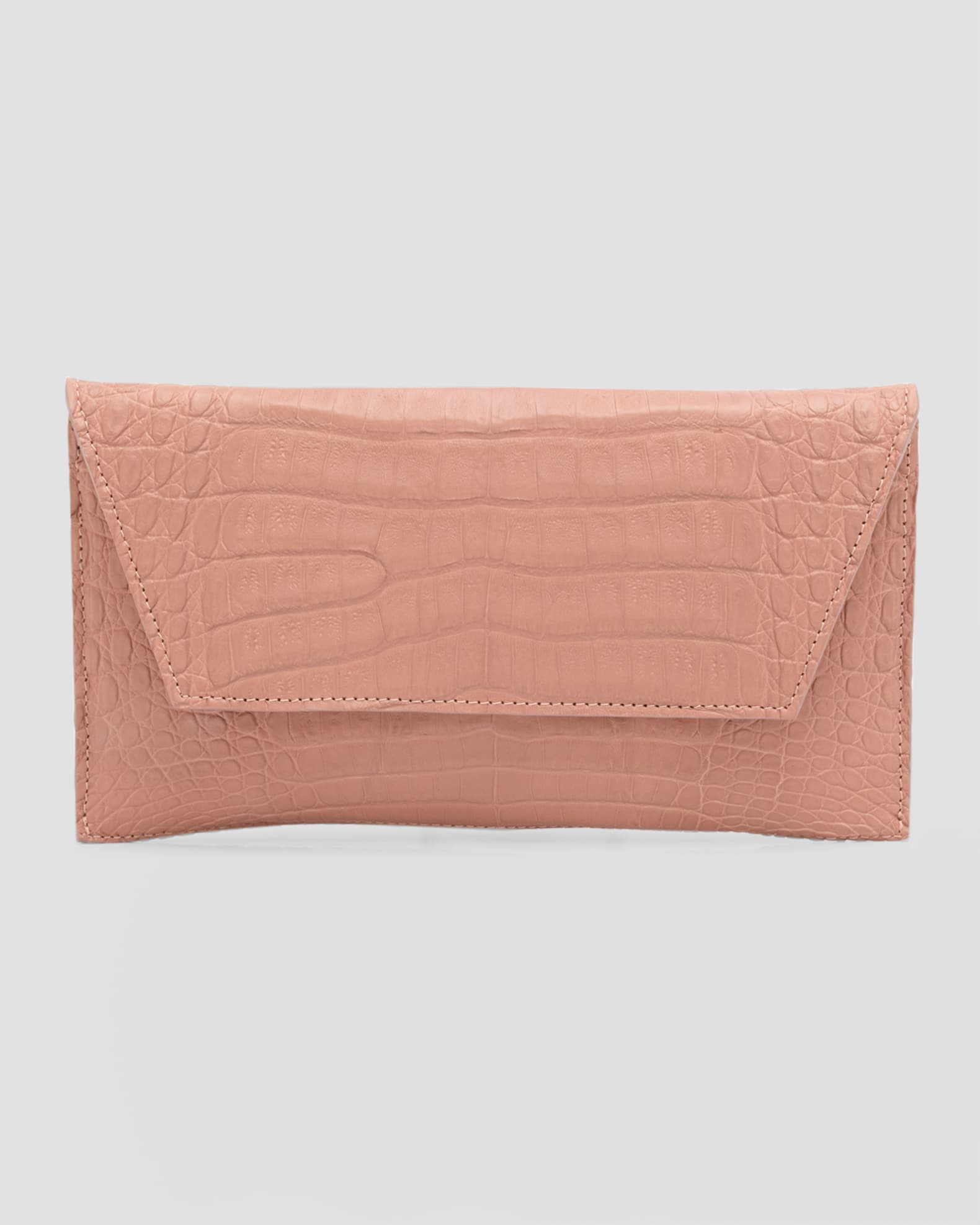Maria Oliver Belen Crocodile Clutch Bag