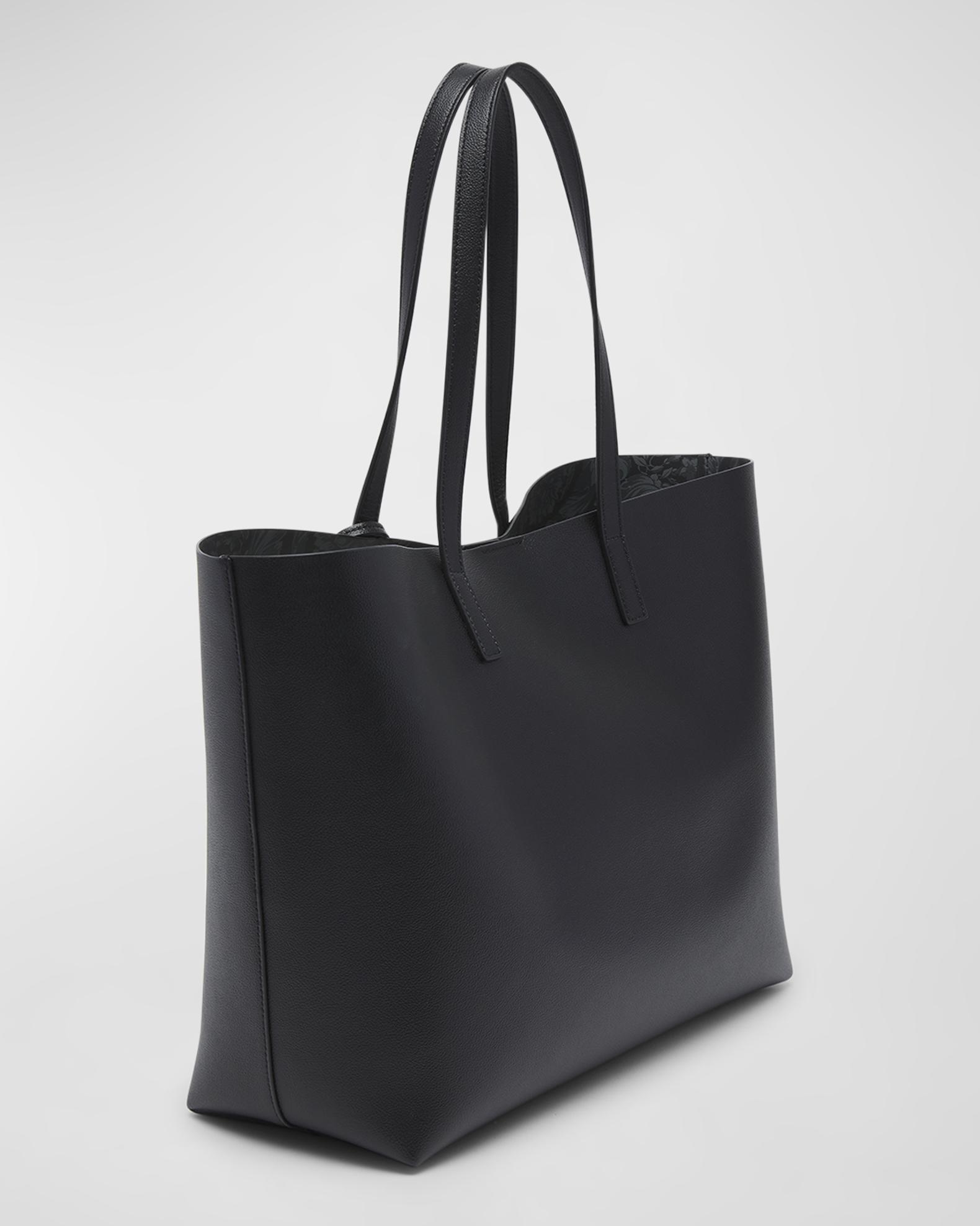 Versace Black Calf Leather Bos Taurus Handbag