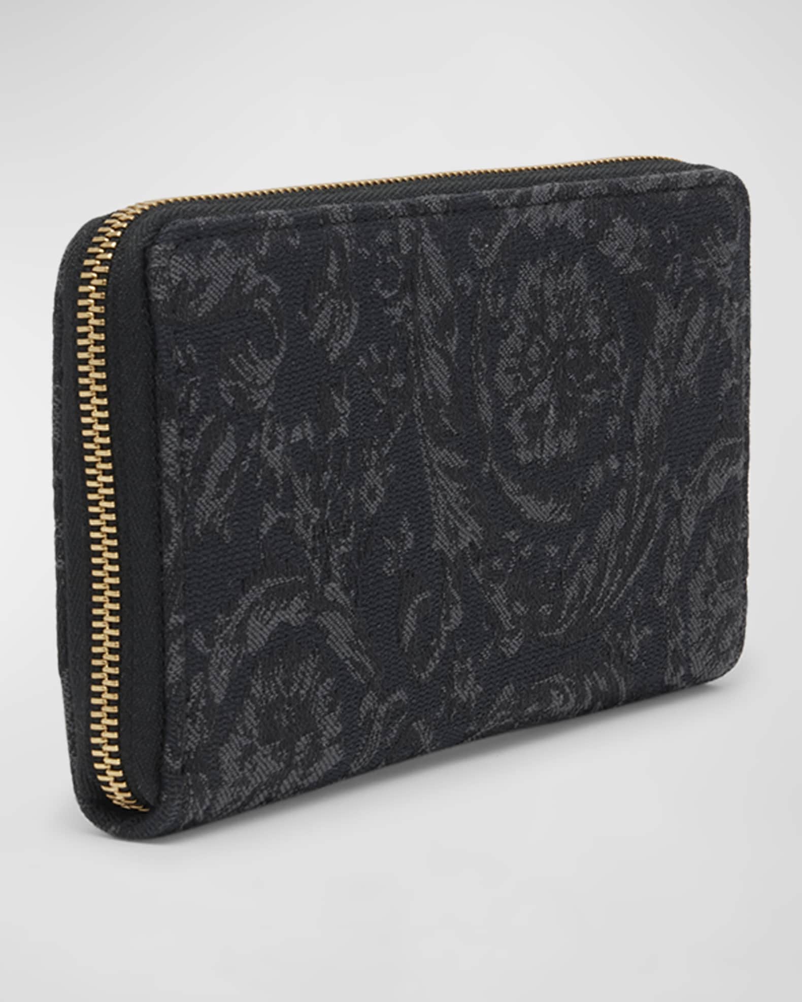 長財布 Versace Long Wallet With Logo VERSACE Round Zip Long Wallet 100% Leather Logo Box Included