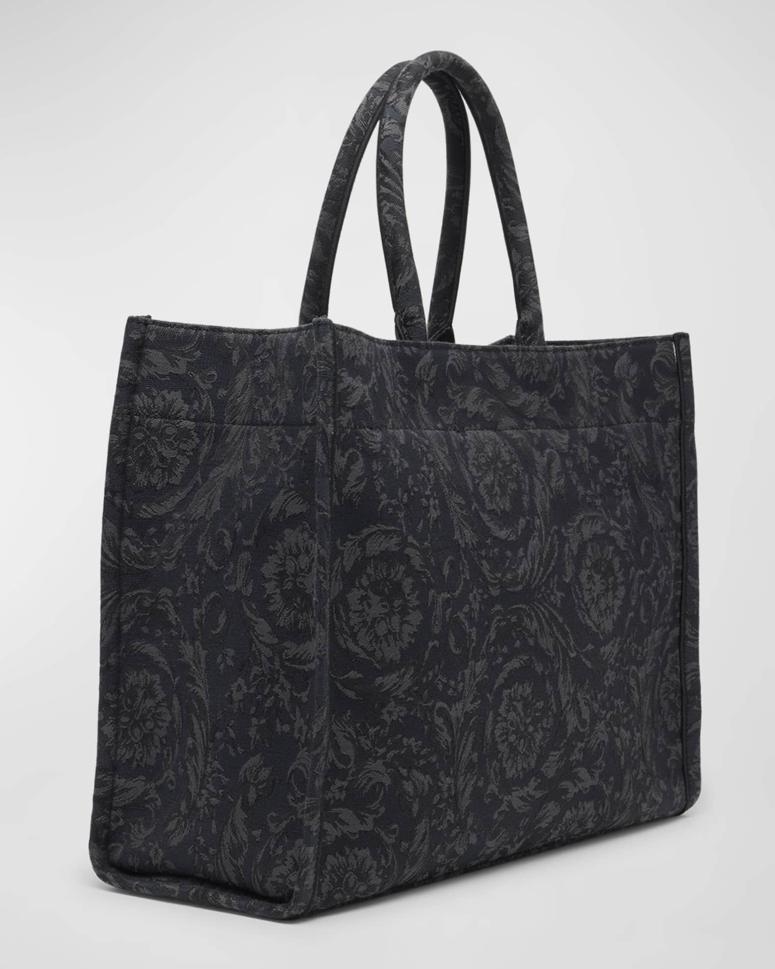 Versace XL Jacquard Embroidered Canvas Tote Bag Neiman Marcus