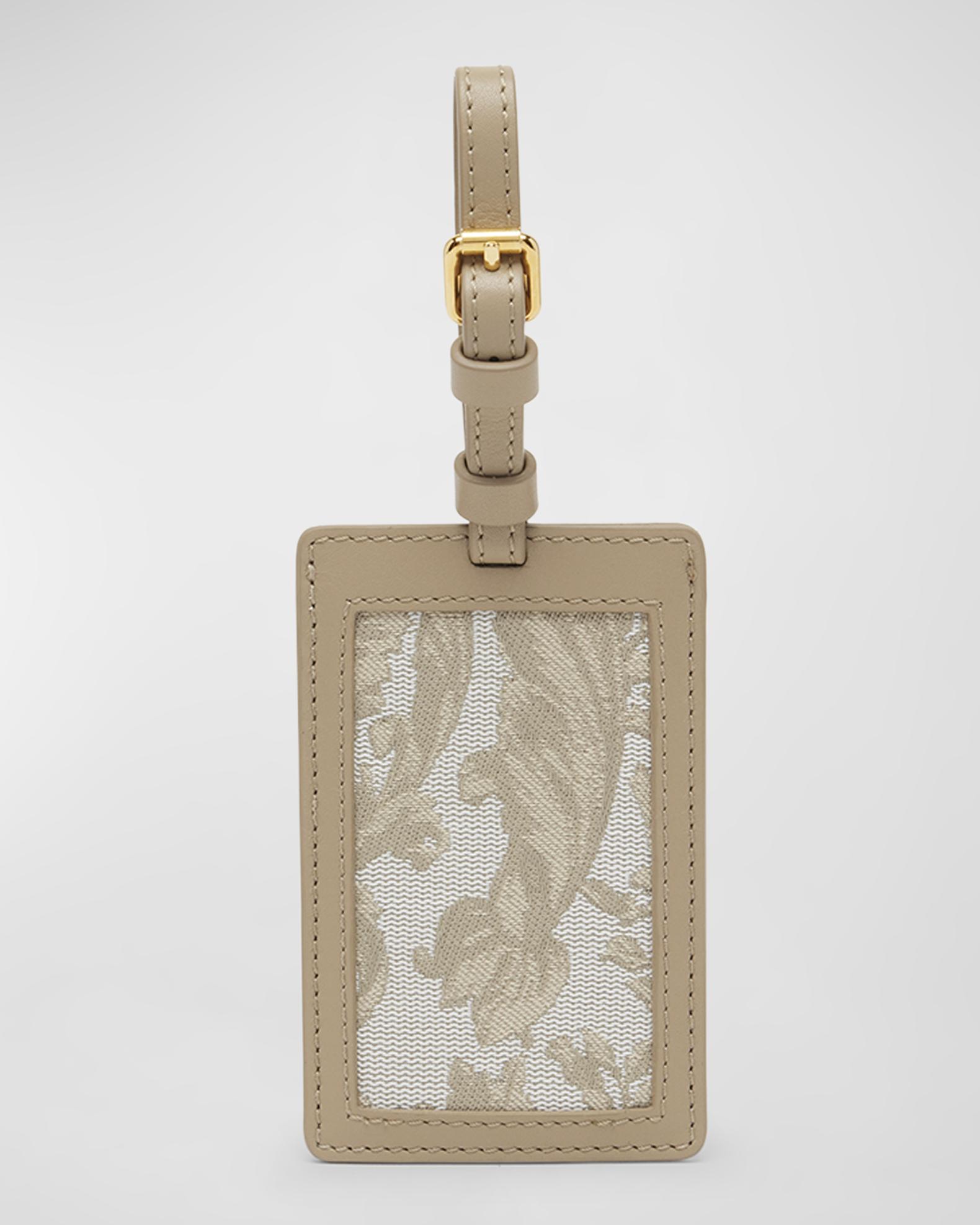 Versace Jacquard Embroidered Luggage Tag | Neiman Marcus