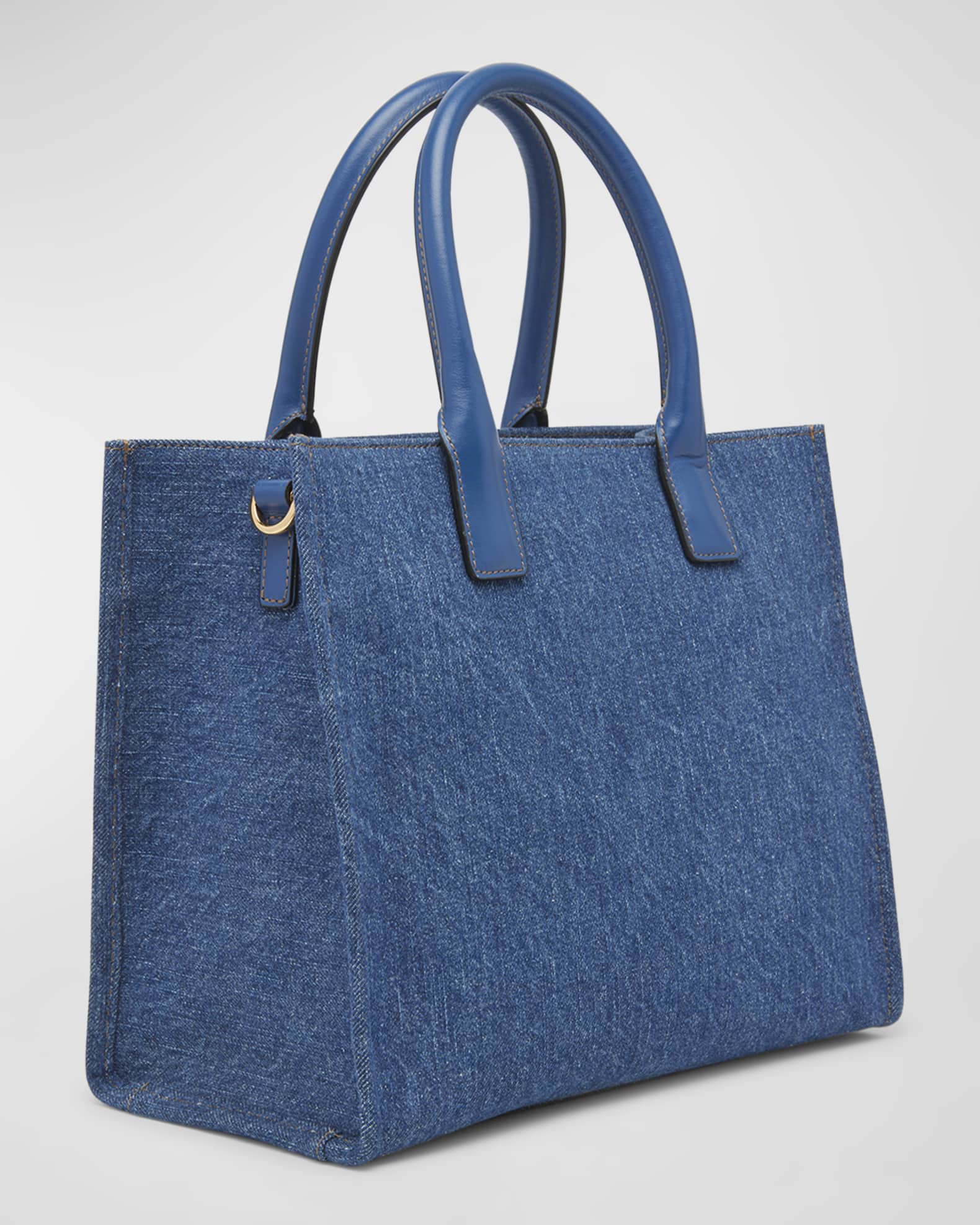 Versace La Medusa Small Denim Tote Bag | Neiman Marcus