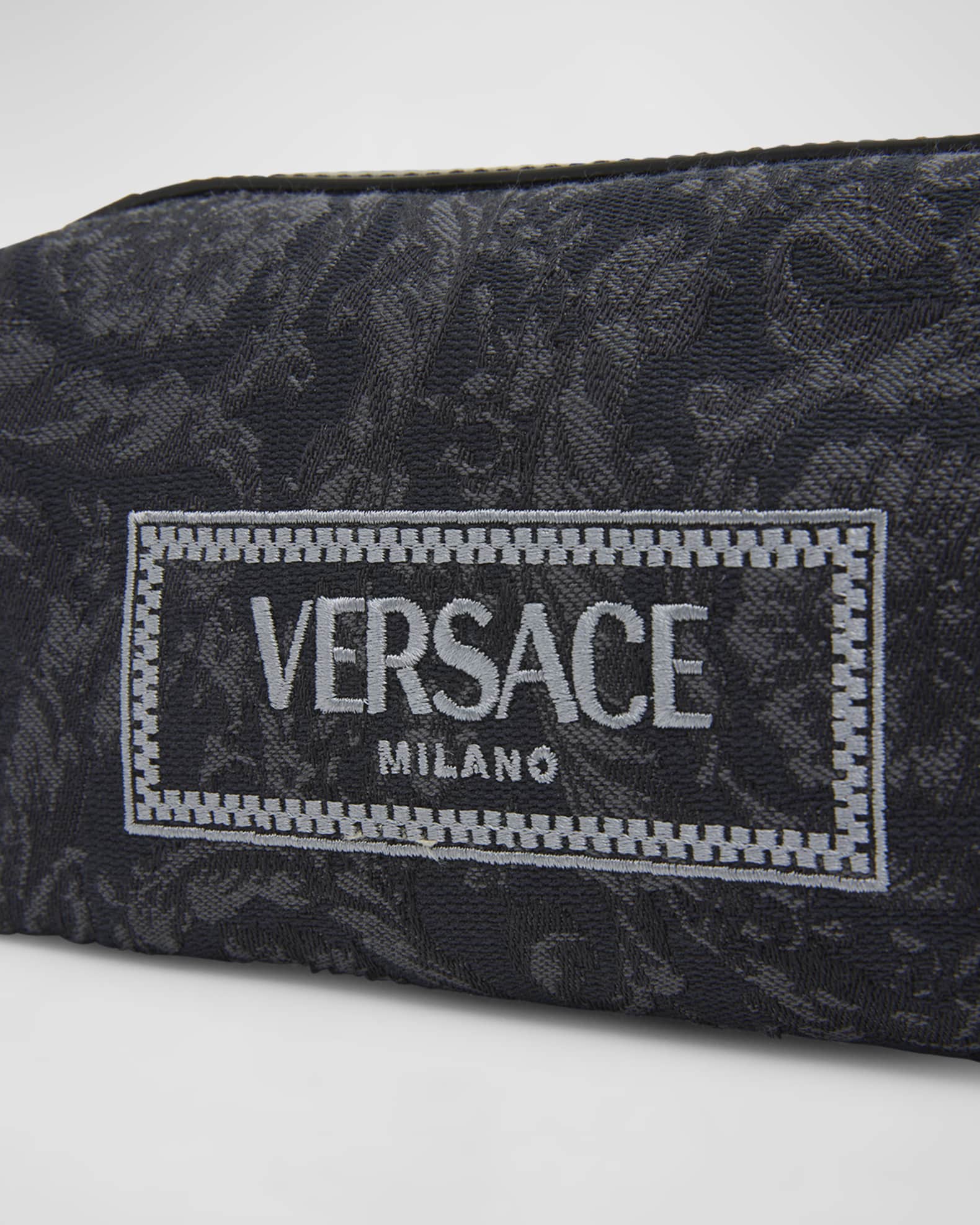 Versace Jacquard Embroidered Cosmetic Bag Neiman Marcus