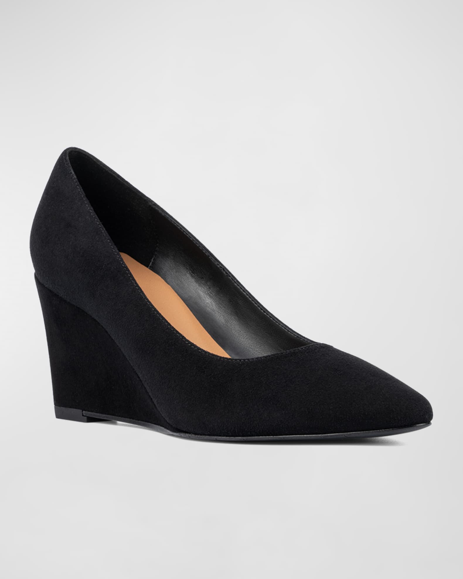 Aquatalia Posie Suede Wedge Pumps Neiman Marcus