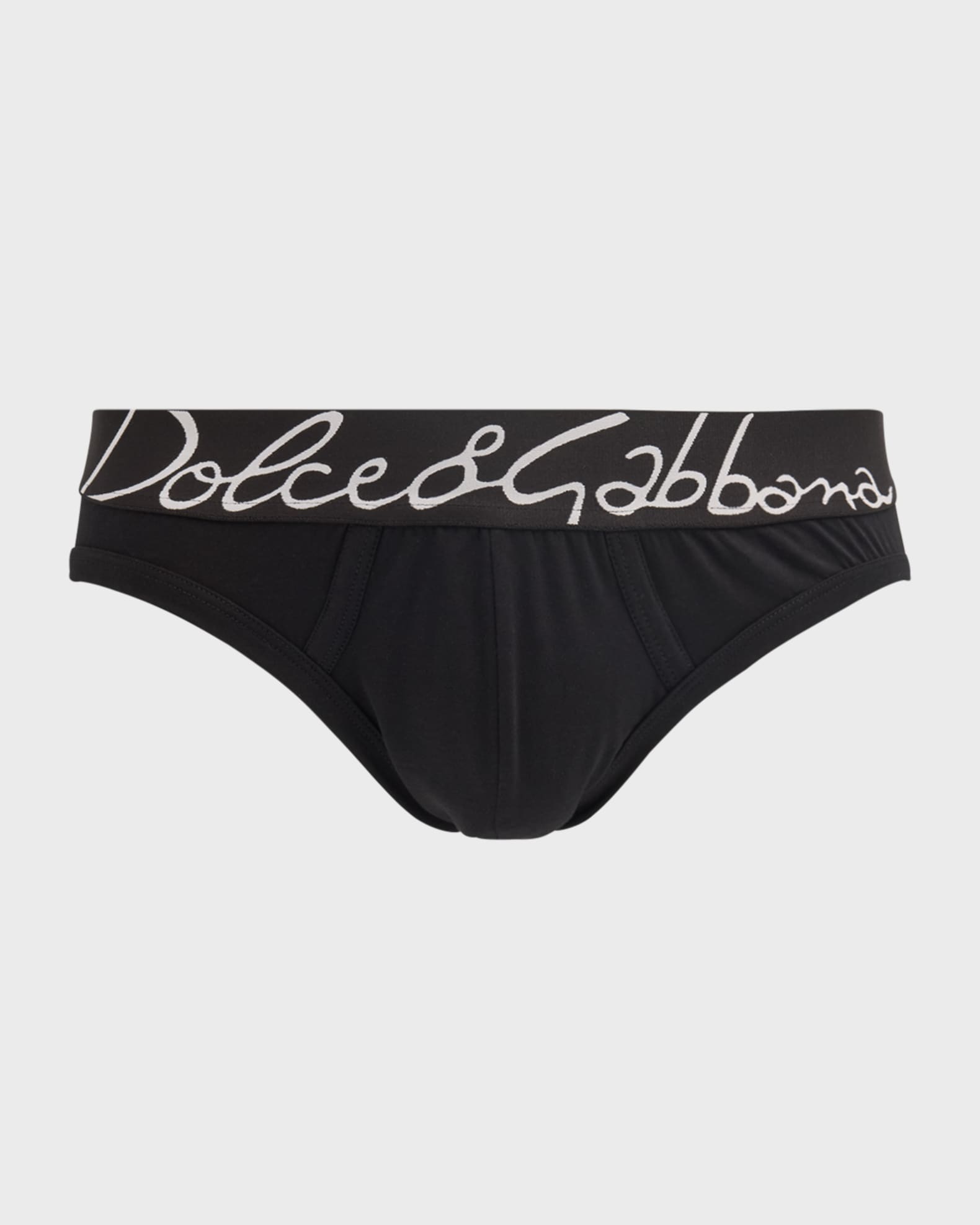 Dolce&Gabbana Men's Cotton Logo Briefs | Neiman Marcus
