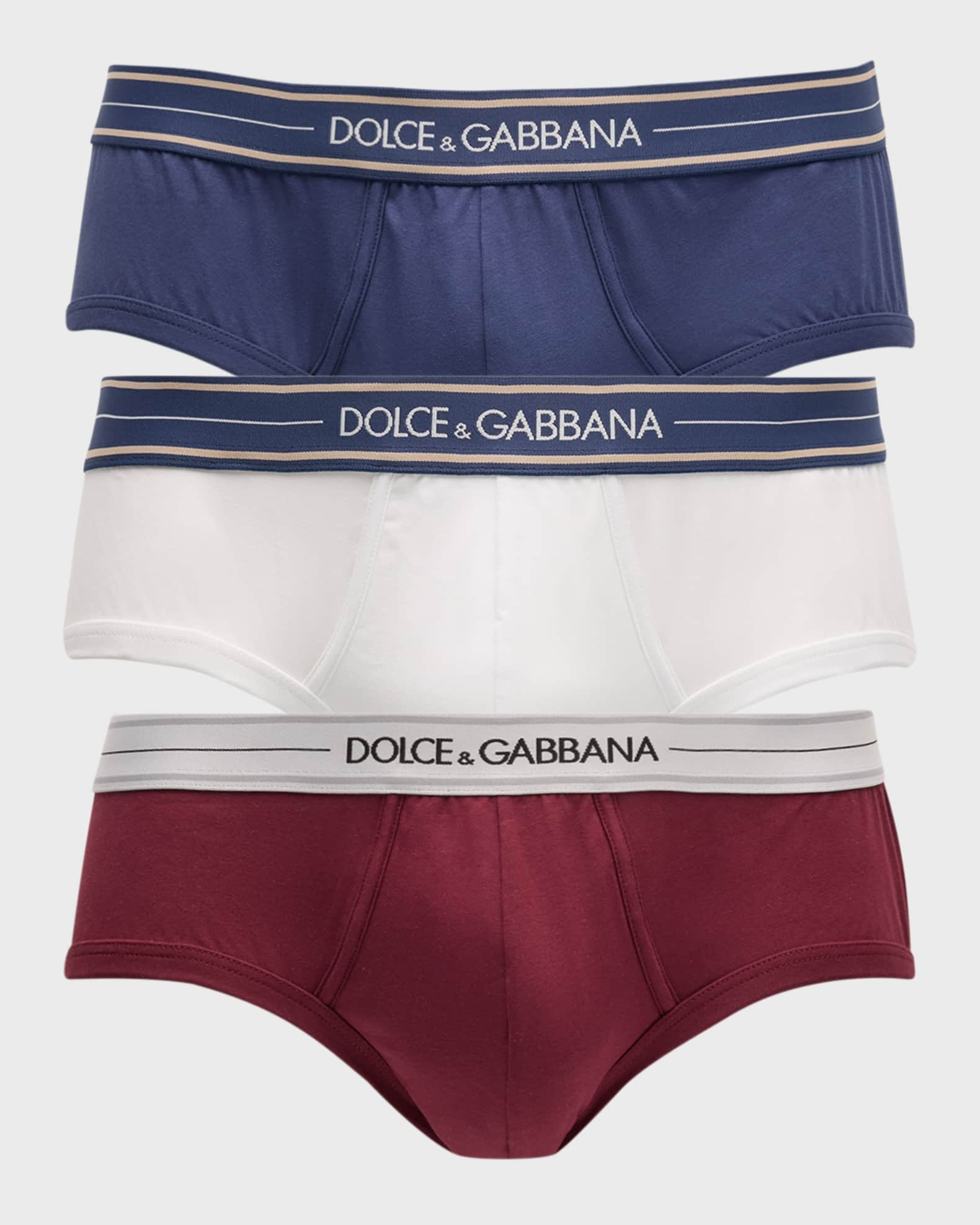 Men's 'brando' Underwear Briefs With Double Waistband by Dolce & Gabbana