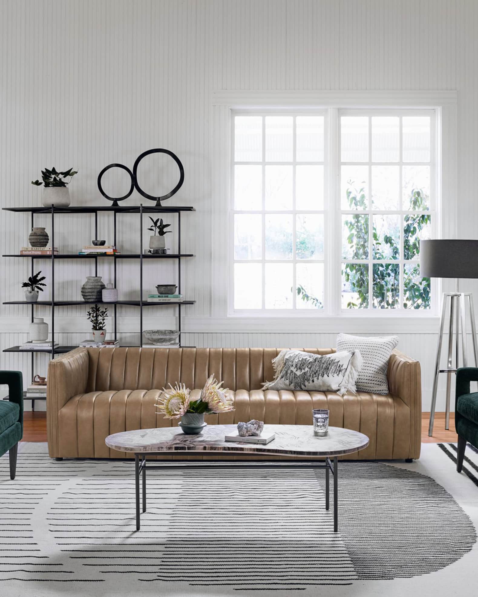 Four Hands Augustine Leather Sofa, 97" | Neiman Marcus