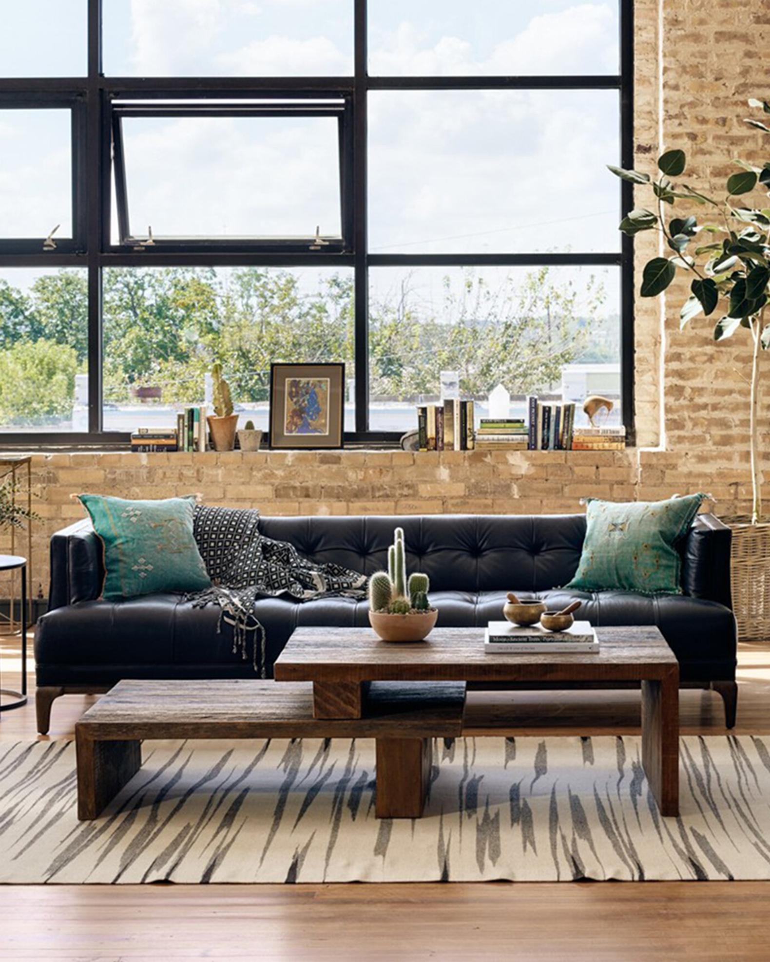 Four Hands Dylan Leather Sofa, 91" | Neiman Marcus