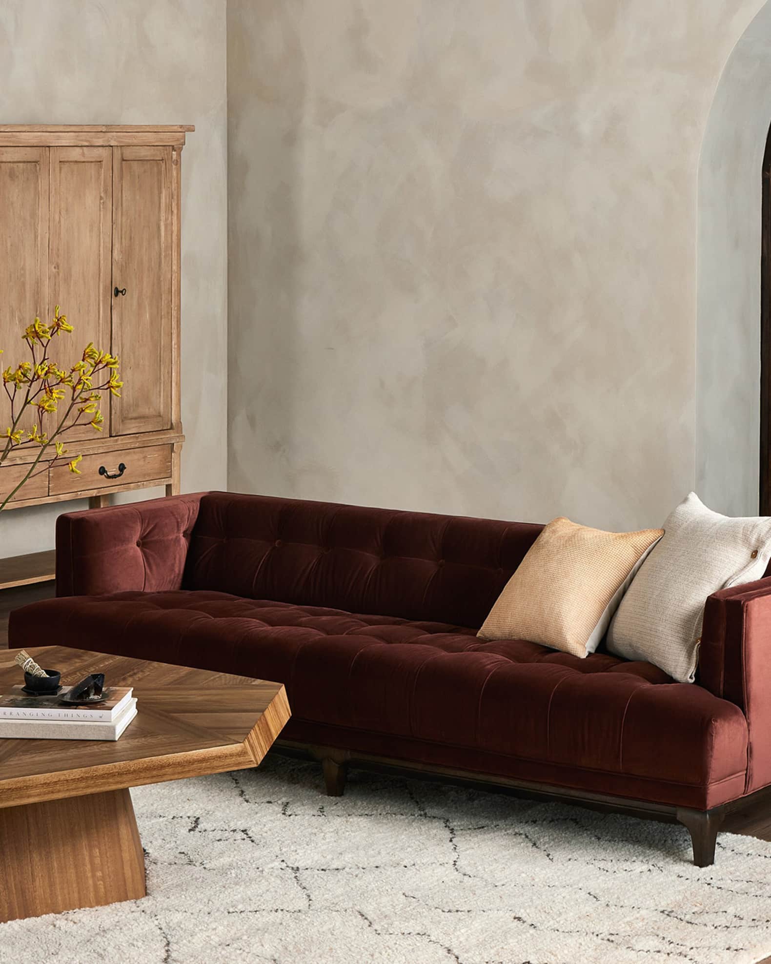 Four Hands Dylan Velvet Sofa, 91" | Neiman Marcus