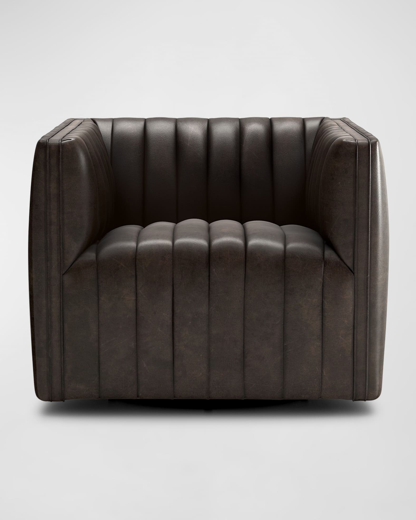 Augustine Leather Swivel Chair 1