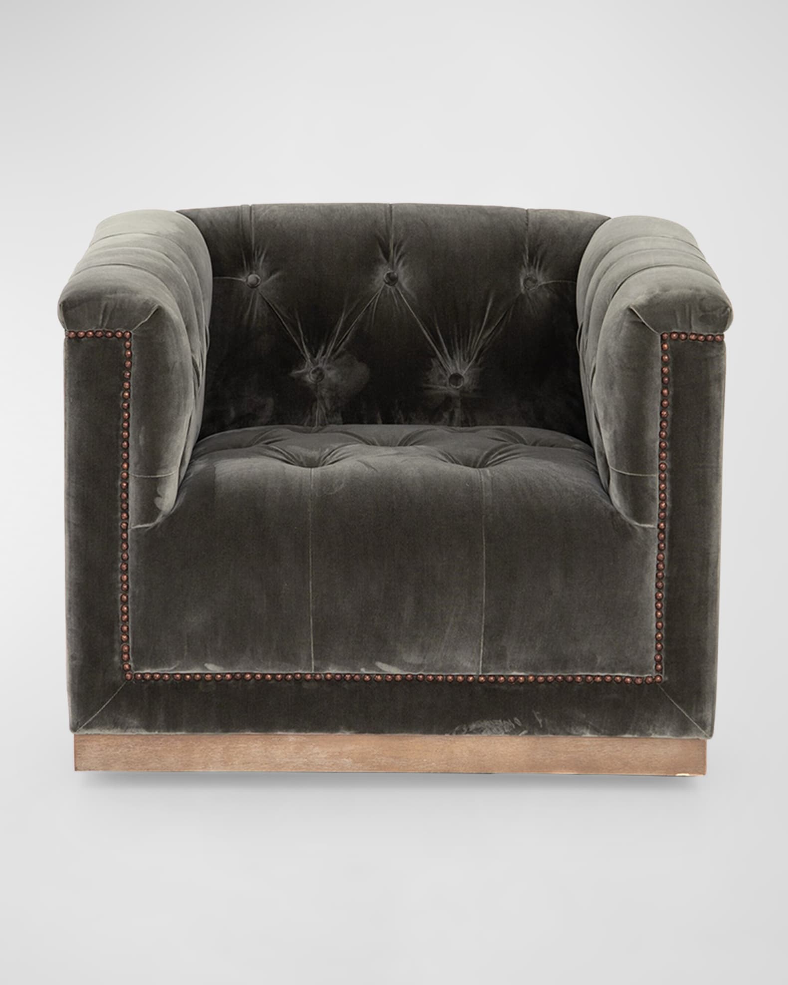 Maxx Velvet Swivel Chair 1