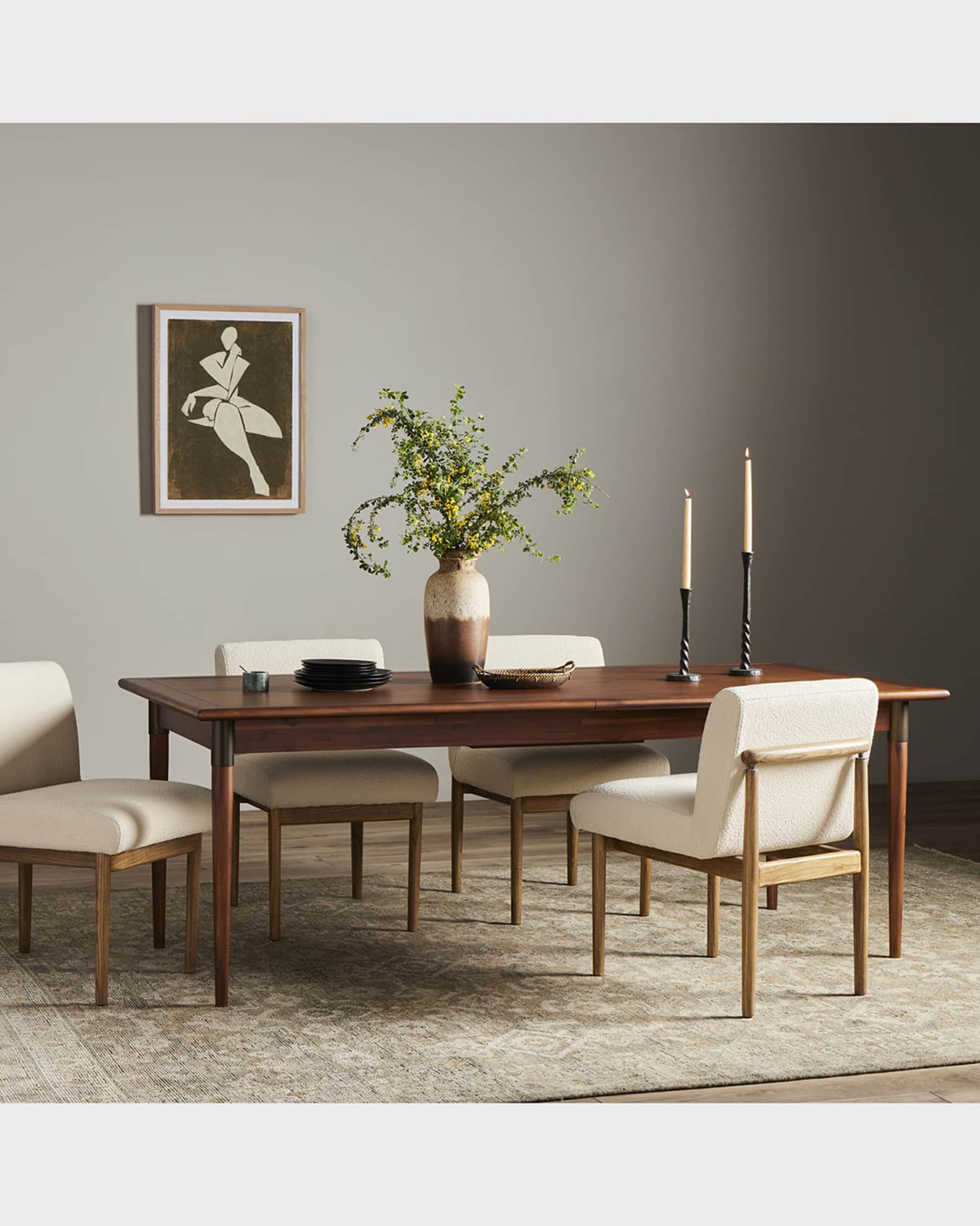 Four Hands Harper 84" Dining Table with Extension Neiman Marcus