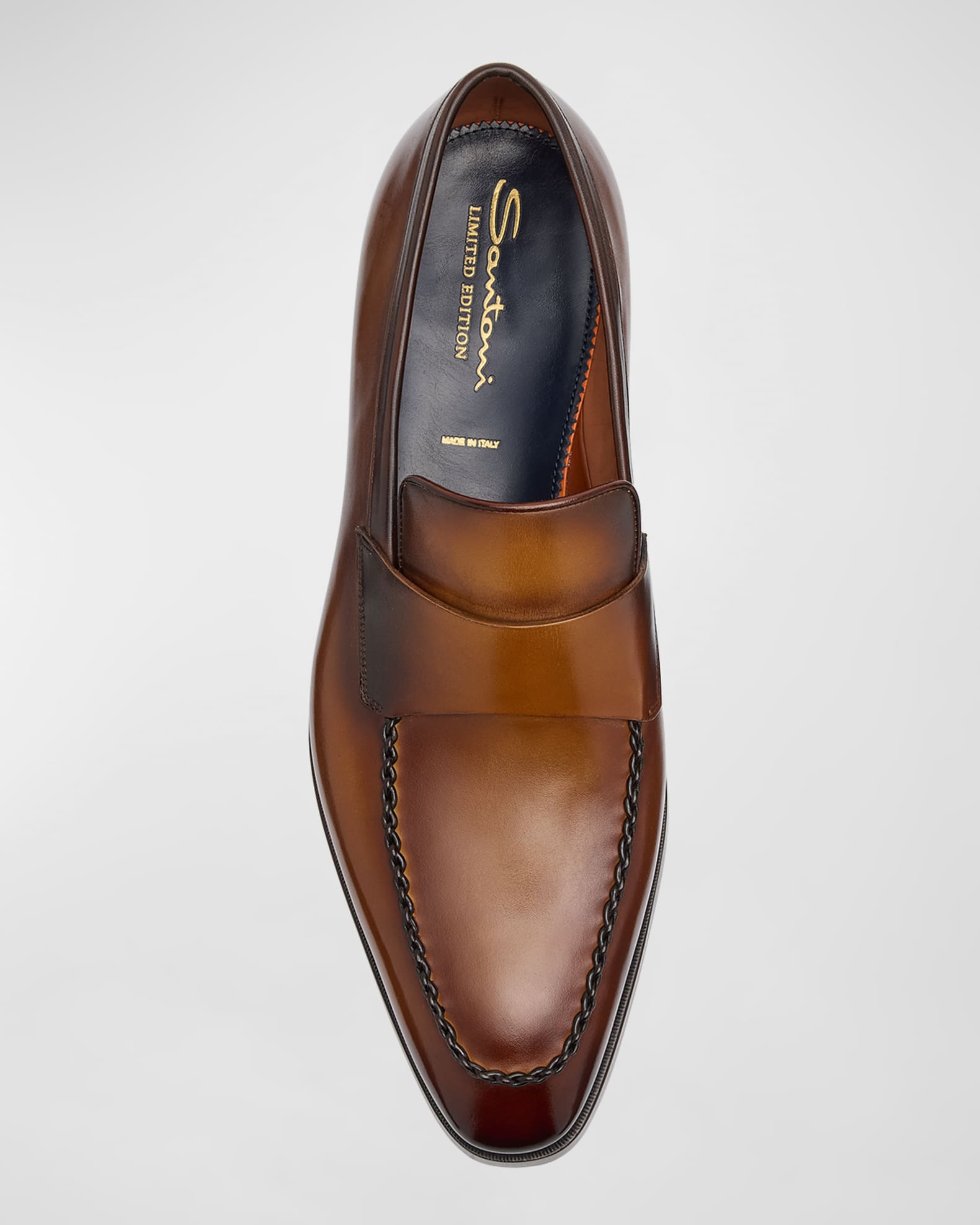 Santoni Men's Limited Edition Pierce Leather Penny Loafers