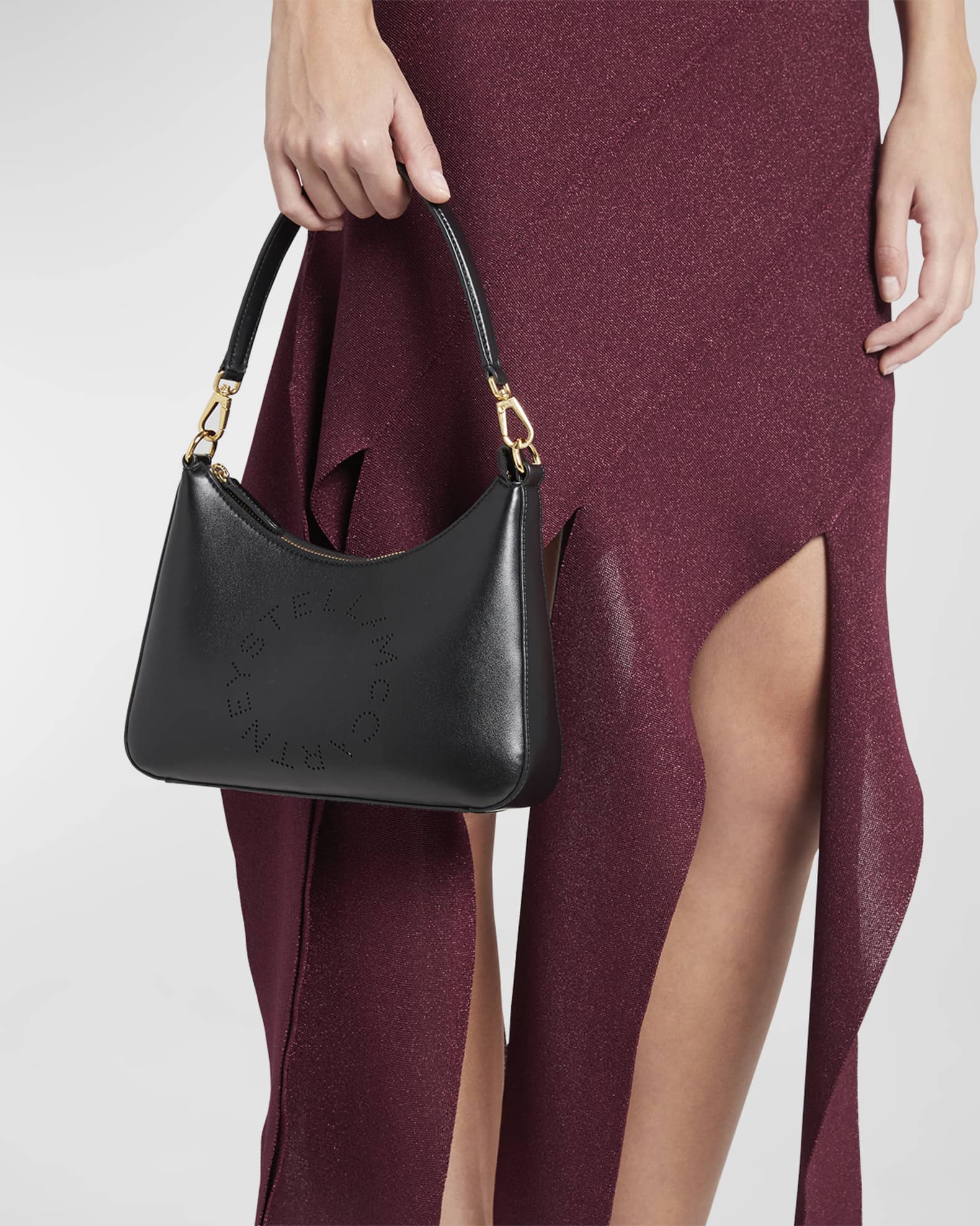 Logo Vegan Leather Shoulder Bag Neiman Marcus