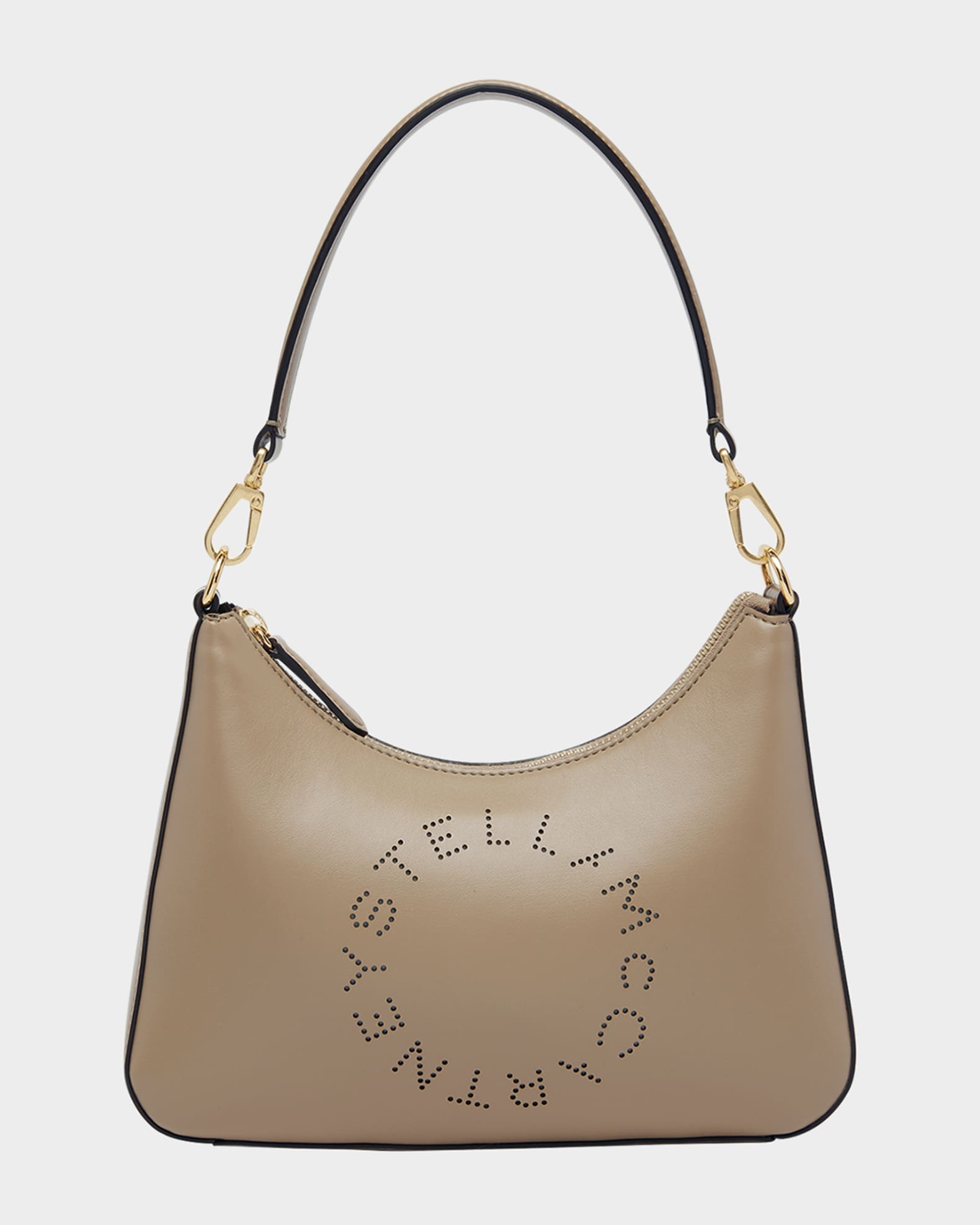 Logo Vegan Leather Hobo Shoulder Bag 0
