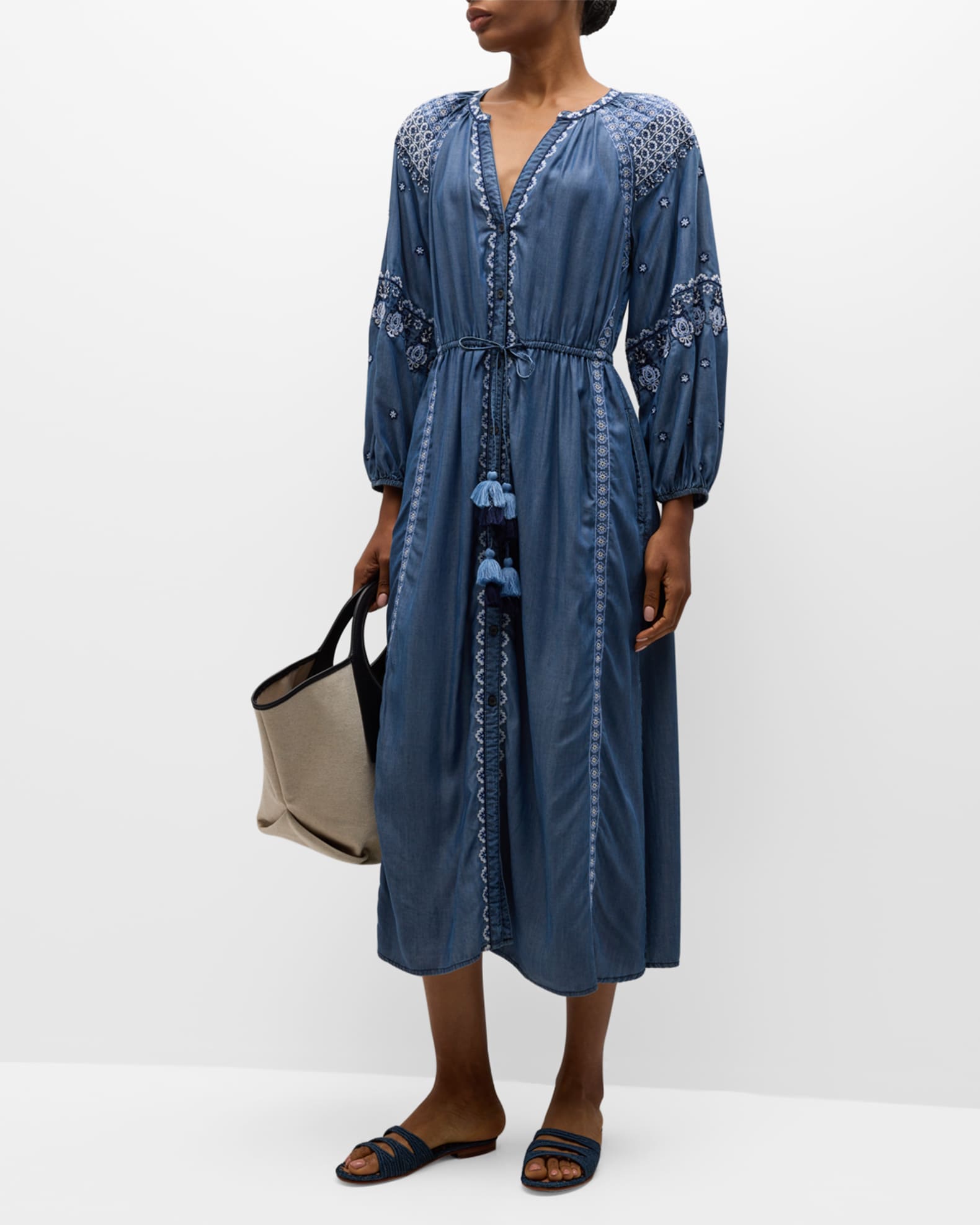 Tommy bahama top chambray dress