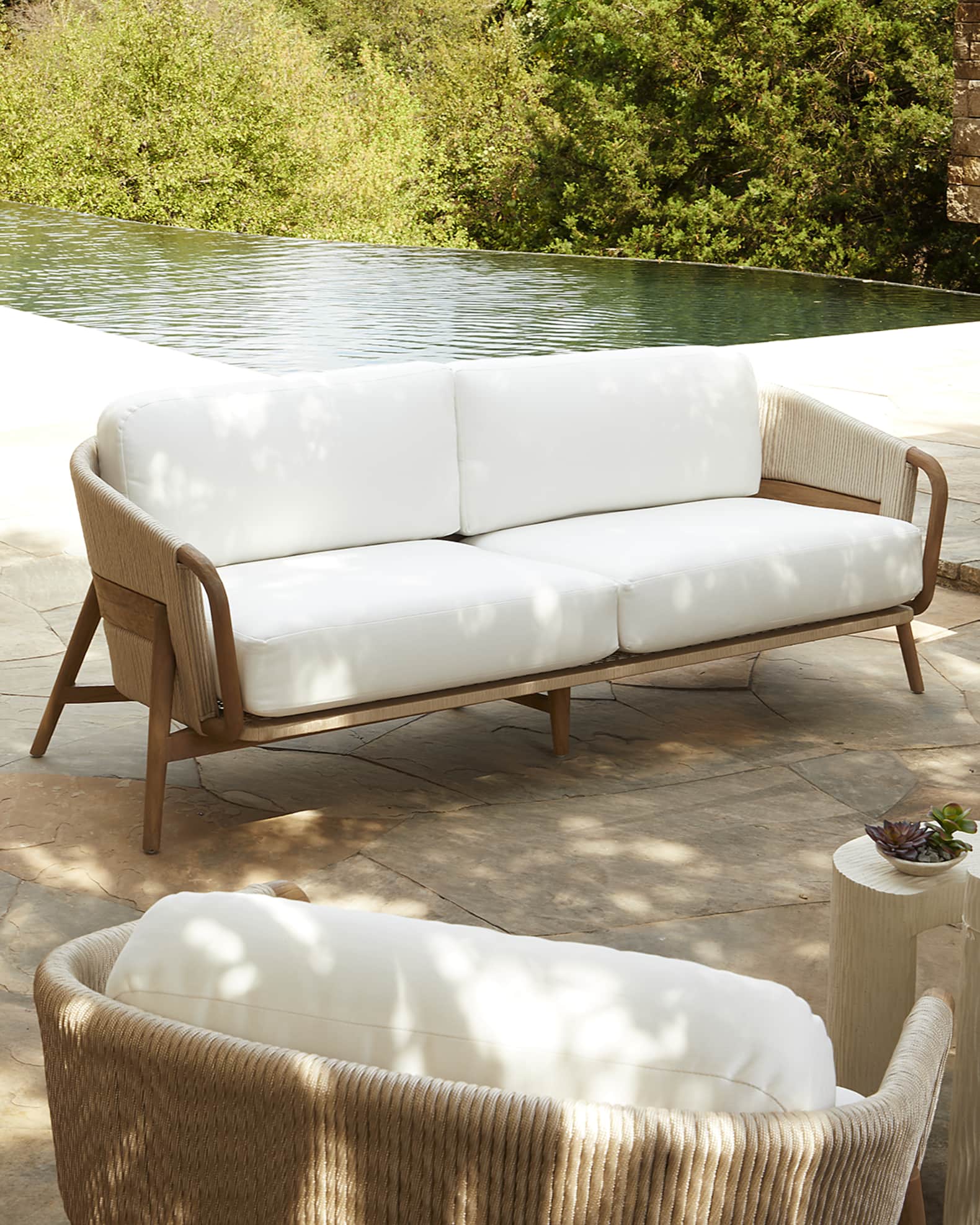 Brown garden sofa sale