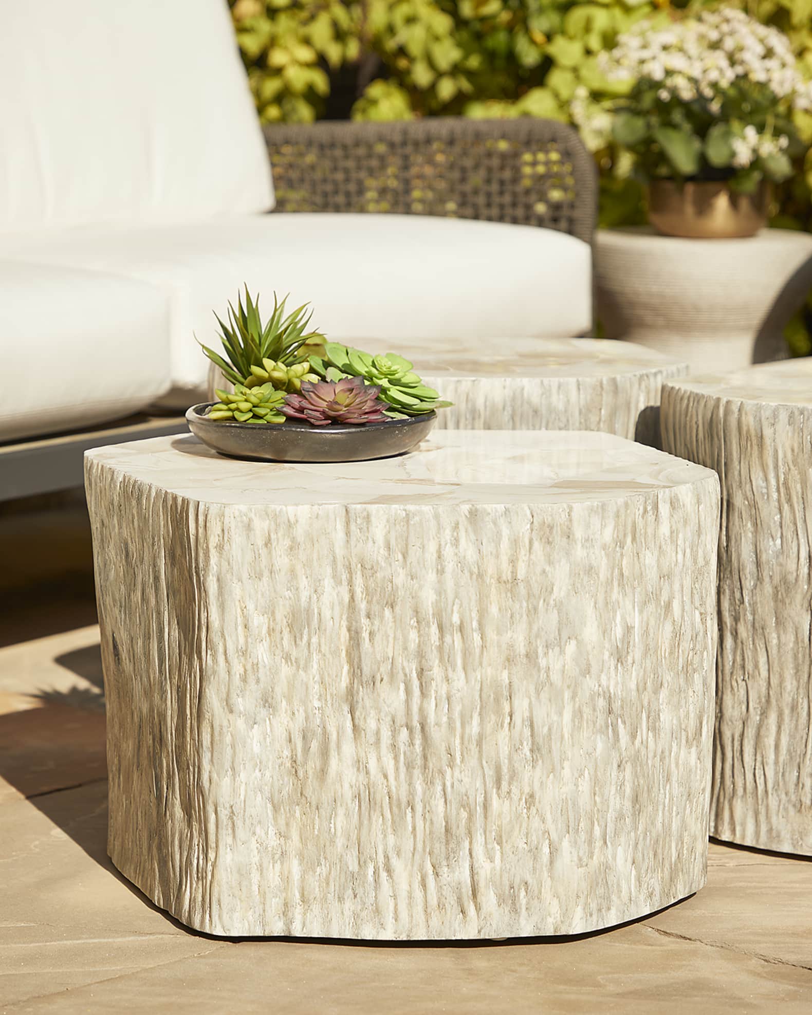 Palecek Paolo Short Outdoor Bunching Table, 15" Neiman Marcus