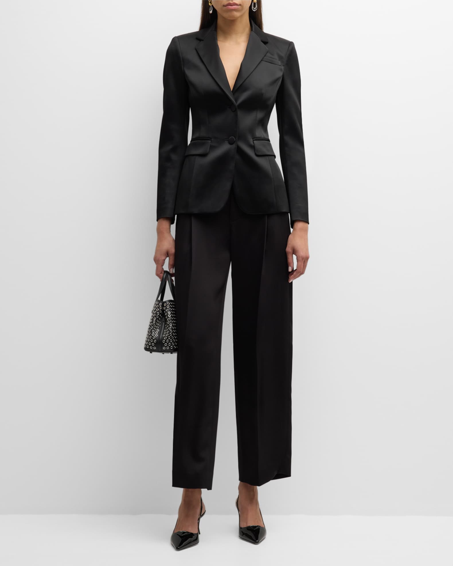 Satin blazer jacket shop
